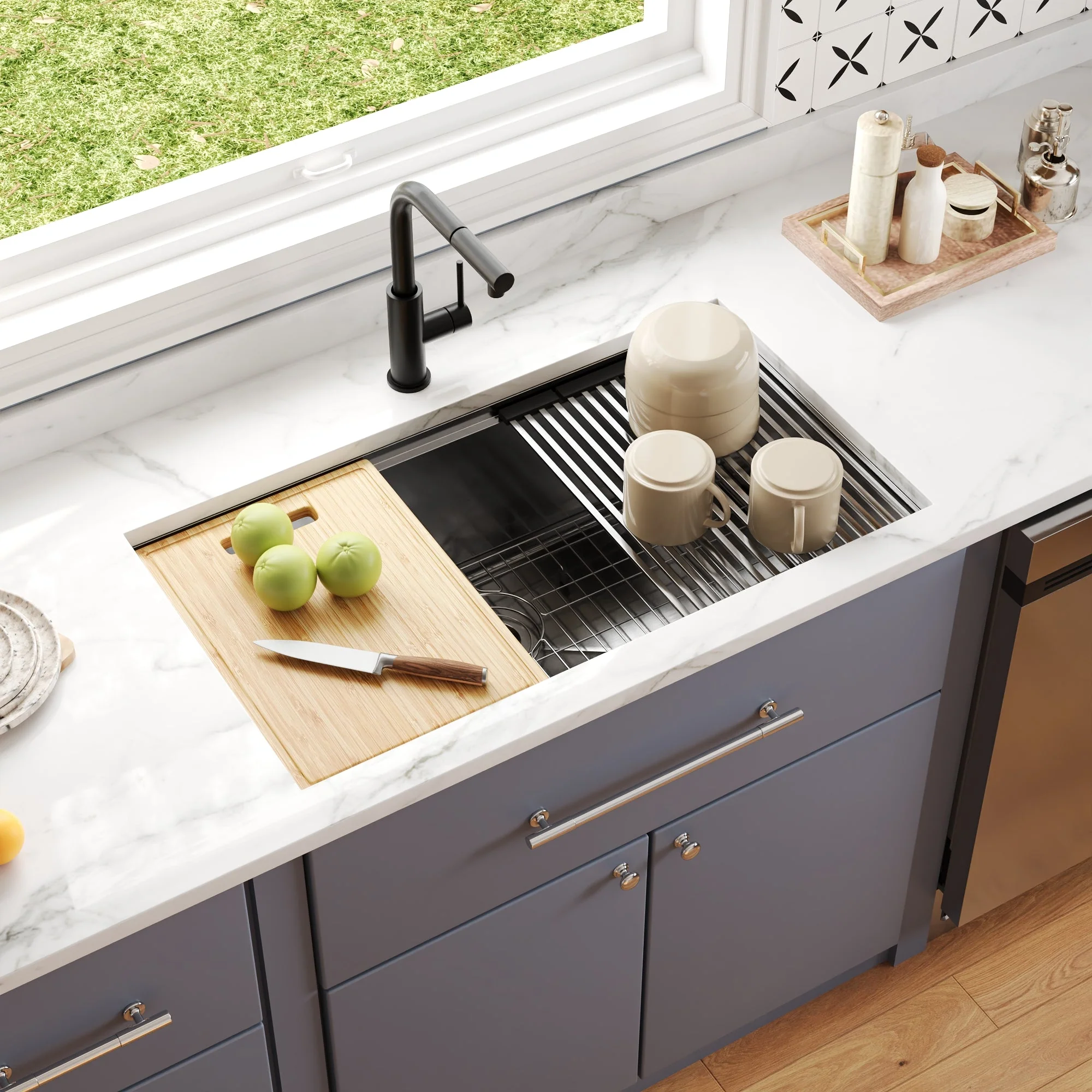 DeerValley DV-1K0192 Stainless Steel Kitchen Sinks Workstation T304 - Image 4
