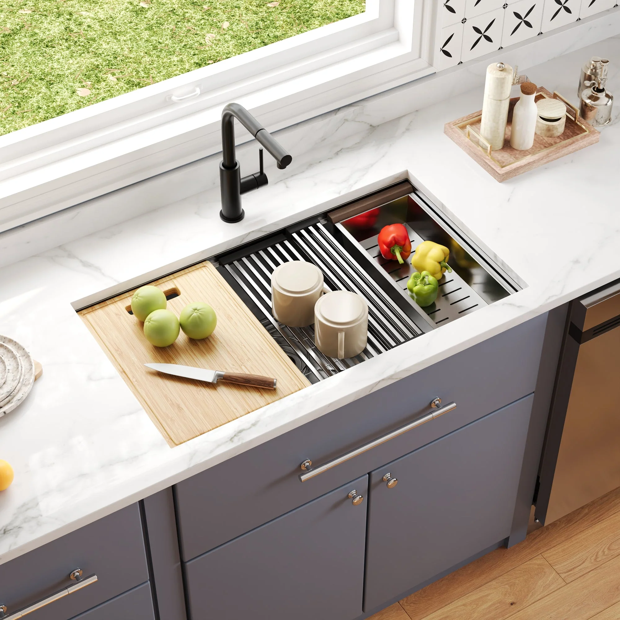 DeerValley DV-1K0192 Stainless Steel Kitchen Sinks Workstation T304 - Image 5