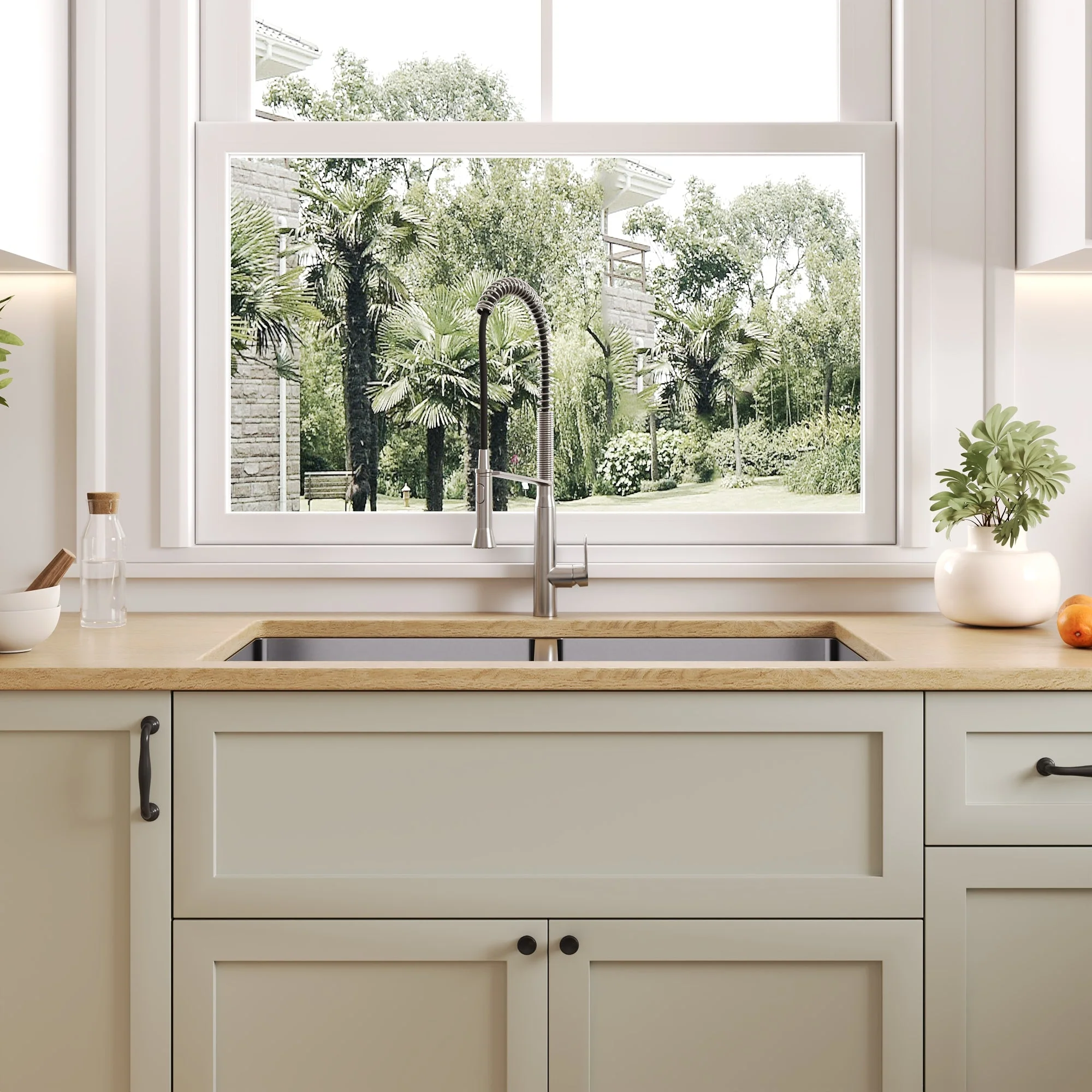 33" Rectangular Undermount Kitchen Sink, Stainless Steel Double Bowl - Image 10