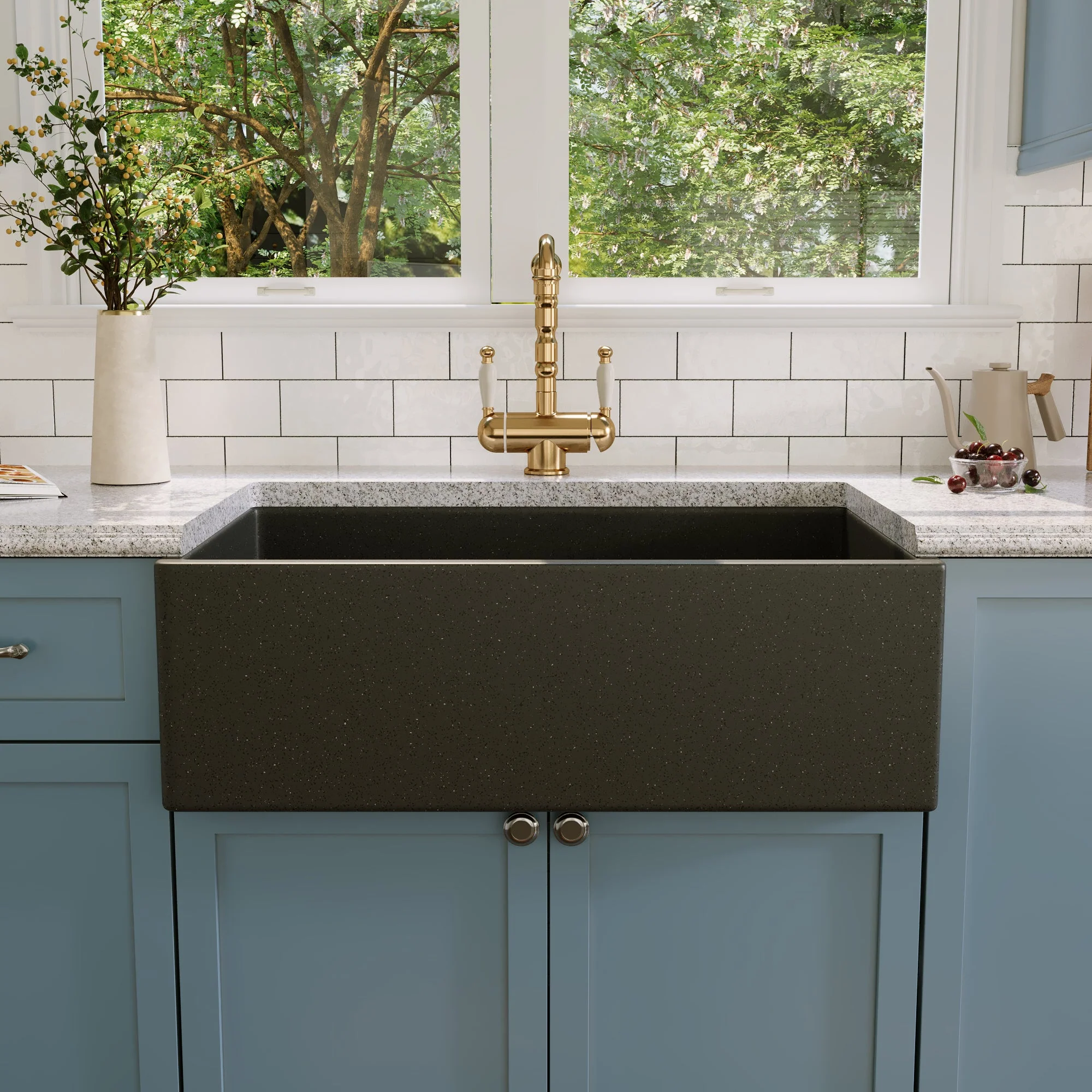 30" L x 18" W Rectangular Farmhouse Kitchen Sink, Natural Material With Multiple Colors - Image 11
