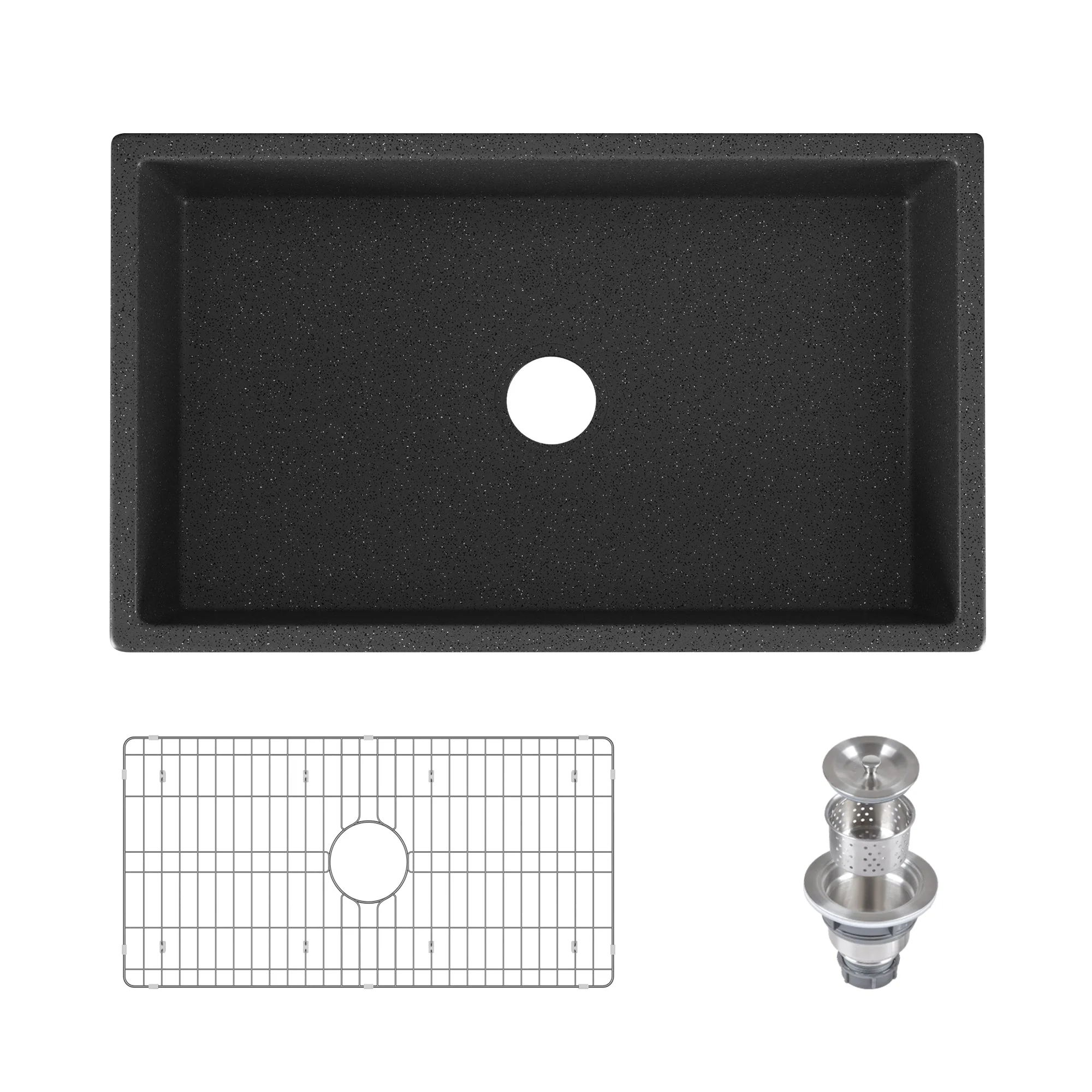 30" L x 18" W Rectangular Farmhouse Kitchen Sink, Natural Material With Multiple Colors - Image 15