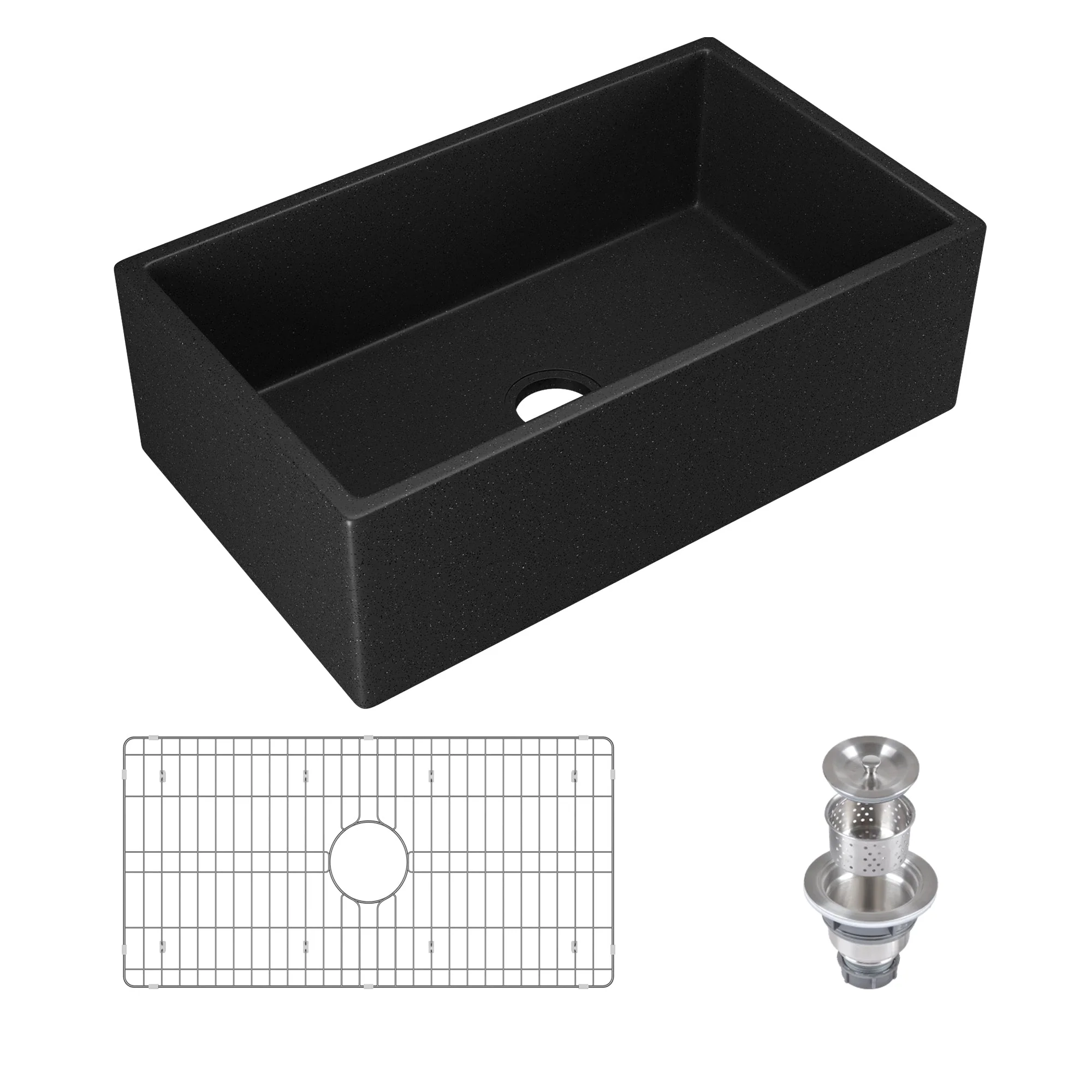 30" L x 18" W Rectangular Farmhouse Kitchen Sink, Natural Material With Multiple Colors - Image 16