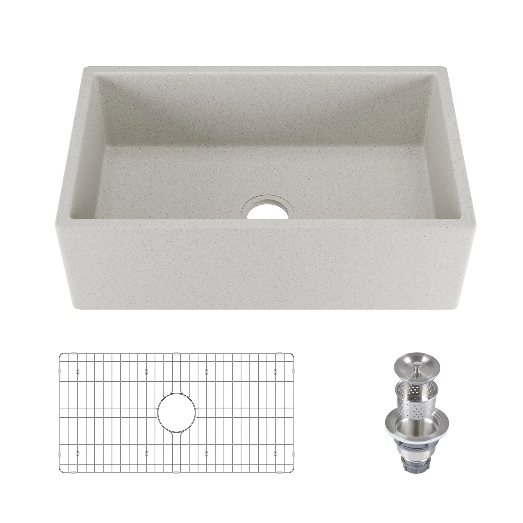 30" L x 18" W Rectangular Farmhouse Kitchen Sink, Natural Material With Multiple Colors - Image 18