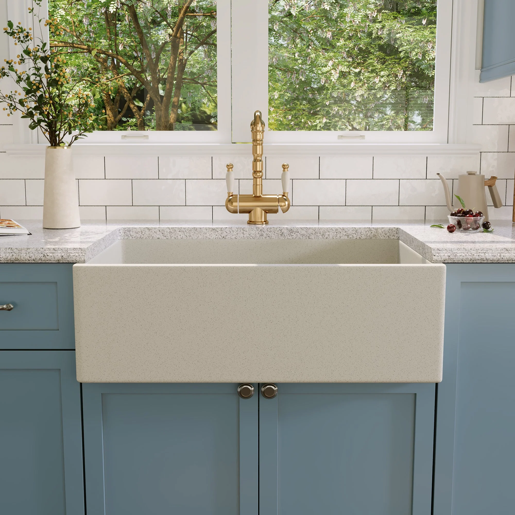 30" L x 18" W Rectangular Farmhouse Kitchen Sink, Natural Material With Multiple Colors - Image 19