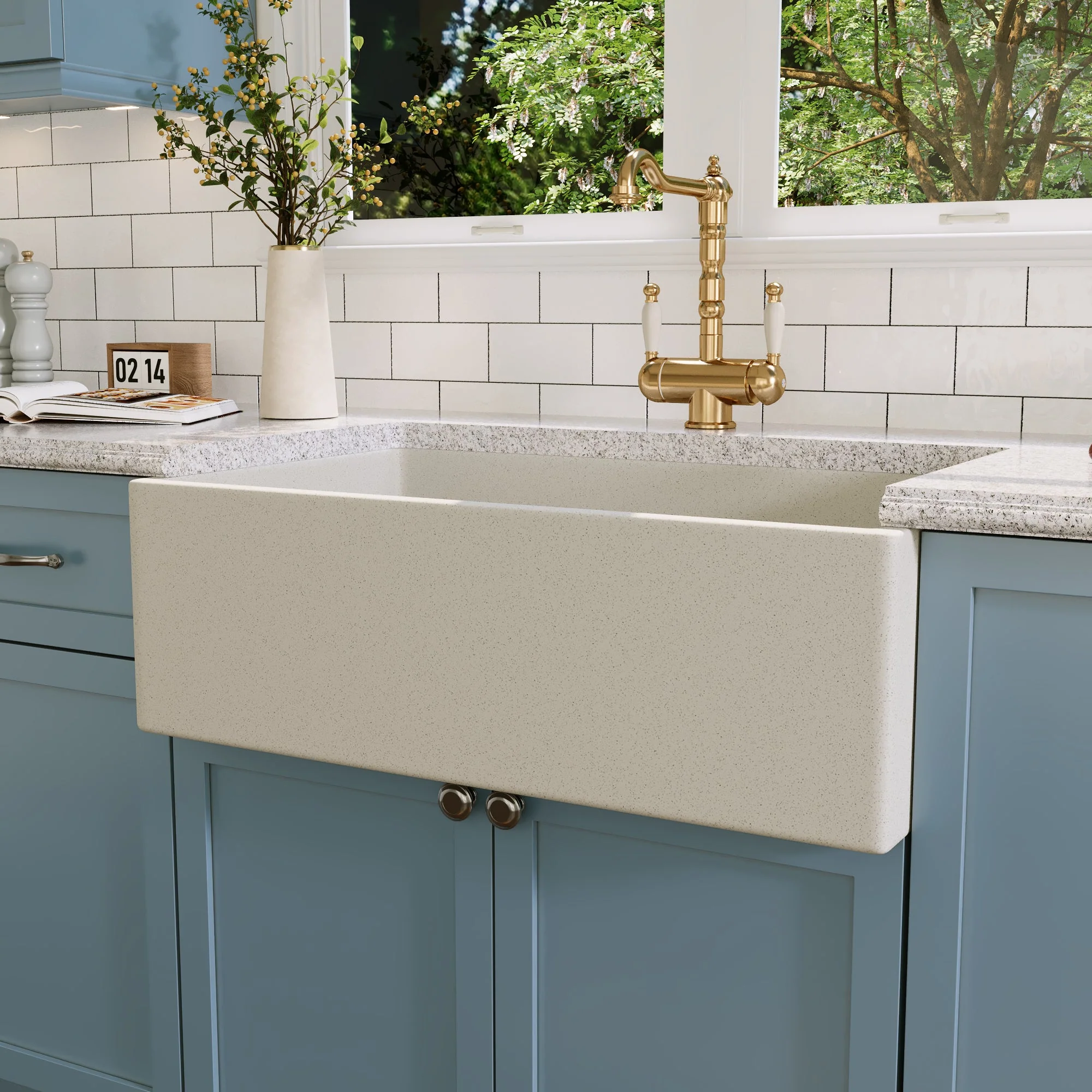 30" L x 18" W Rectangular Farmhouse Kitchen Sink, Natural Material With Multiple Colors - Image 20