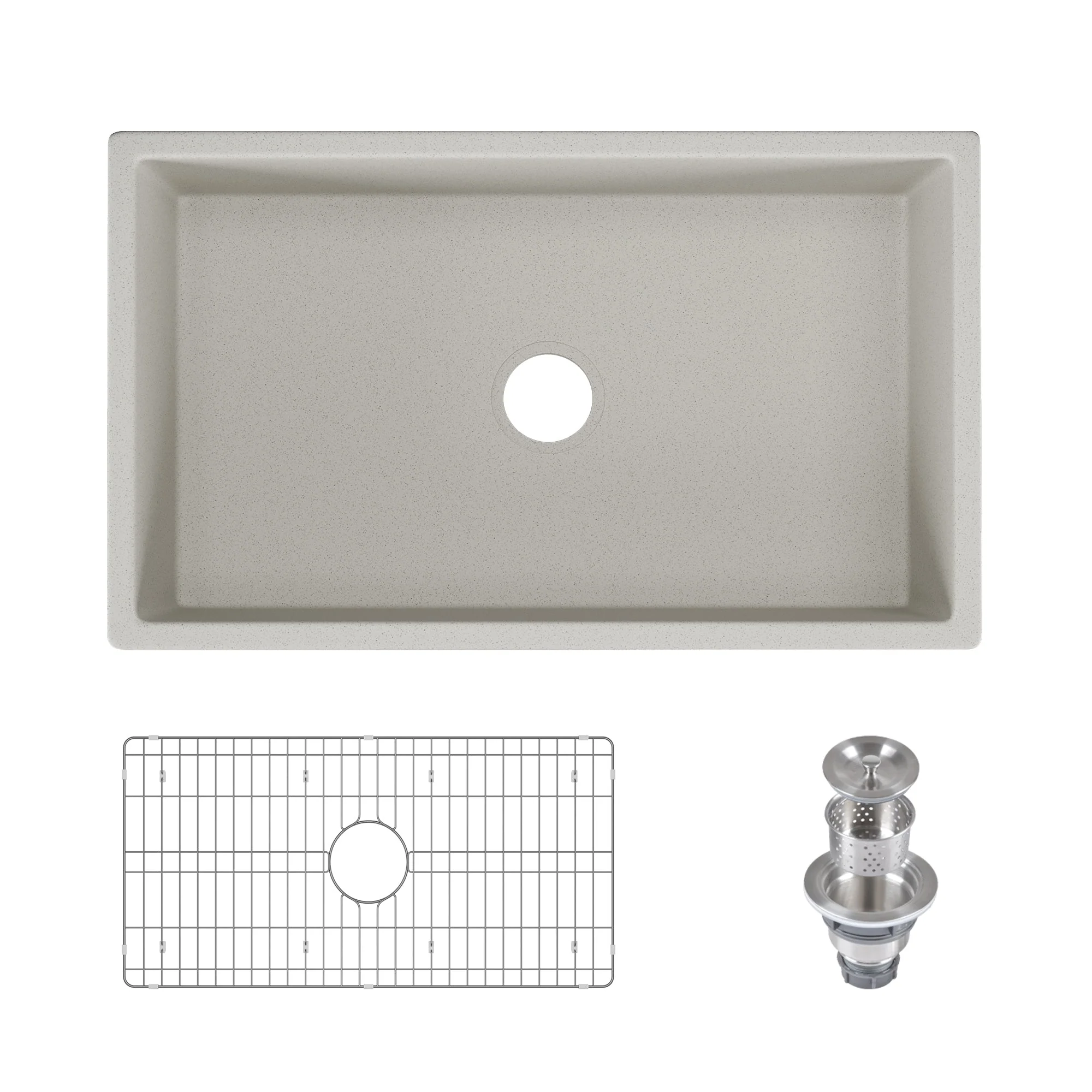 30" L x 18" W Rectangular Farmhouse Kitchen Sink, Natural Material With Multiple Colors - Image 22