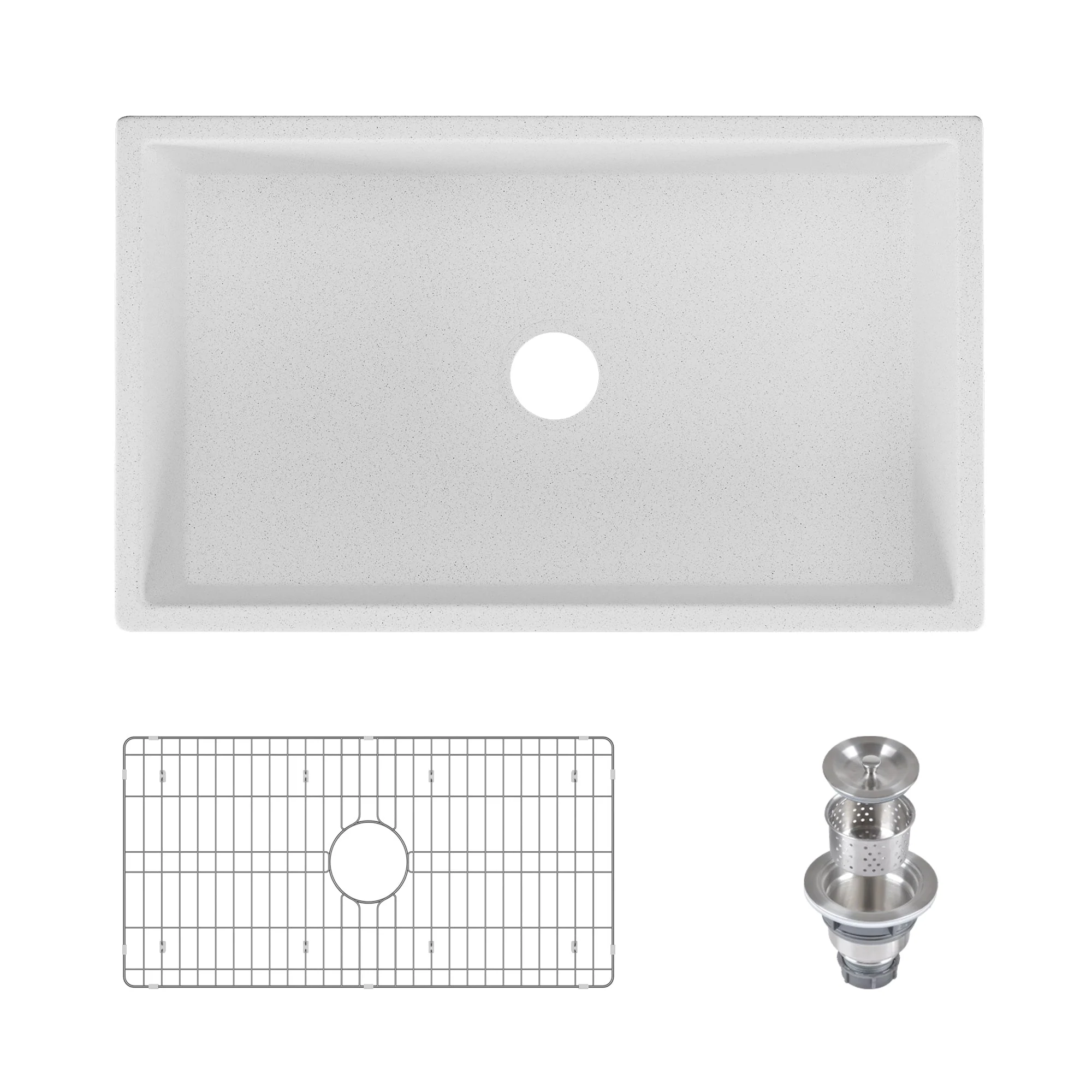 30" L x 18" W Rectangular Farmhouse Kitchen Sink, Natural Material With Multiple Colors - Image 7
