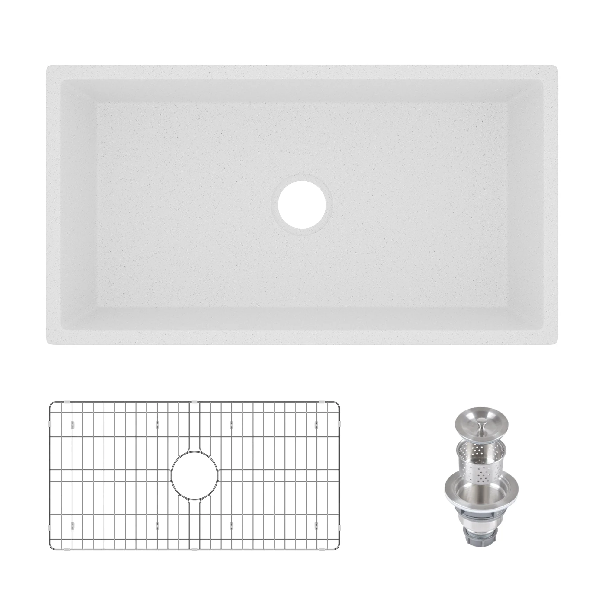 33" L x 18" W Rectangular Farmhouse Kitchen Sink, Natural Material With Multiple Colors - Image 11