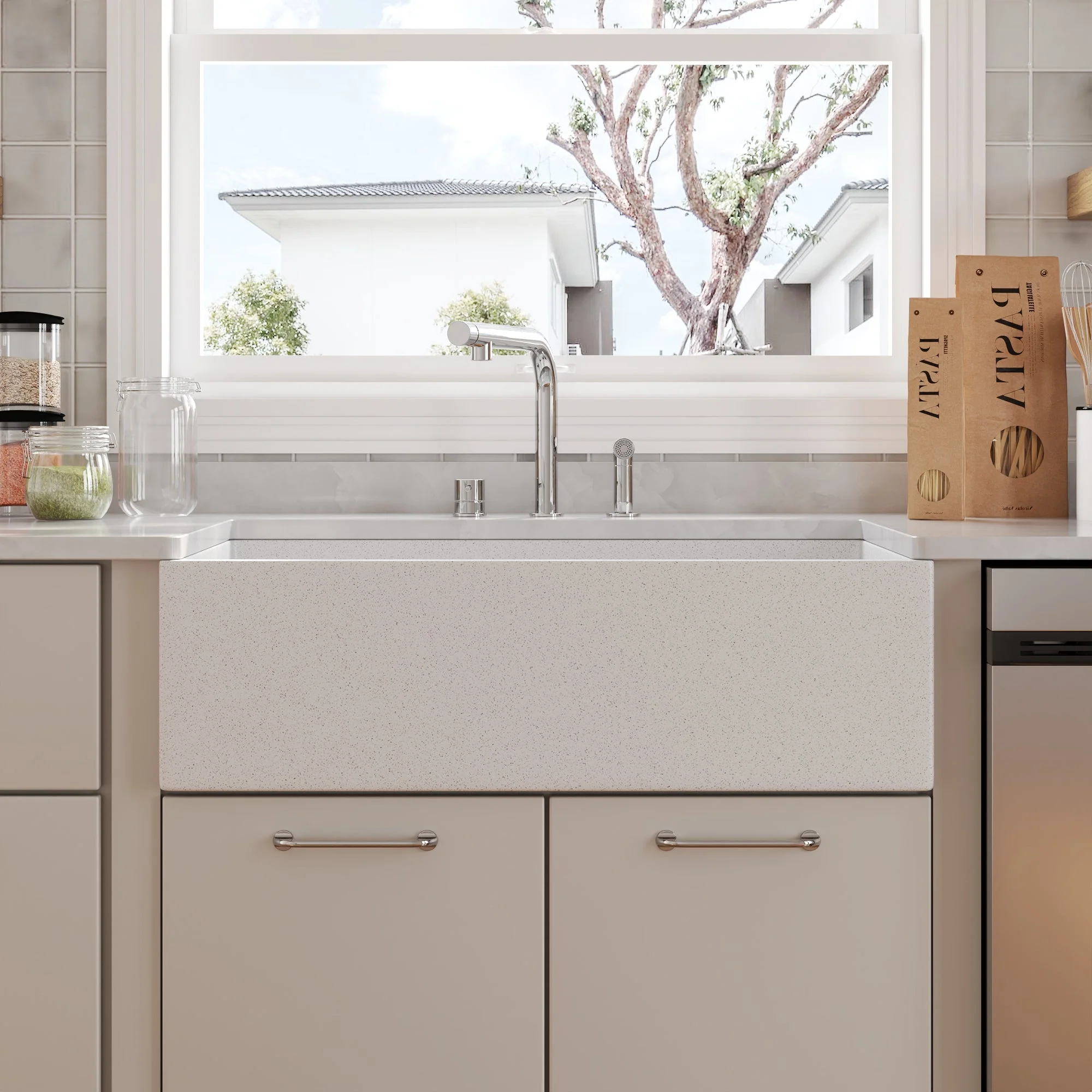 33" L x 18" W Rectangular Farmhouse Kitchen Sink, Natural Material With Multiple Colors - Image 16