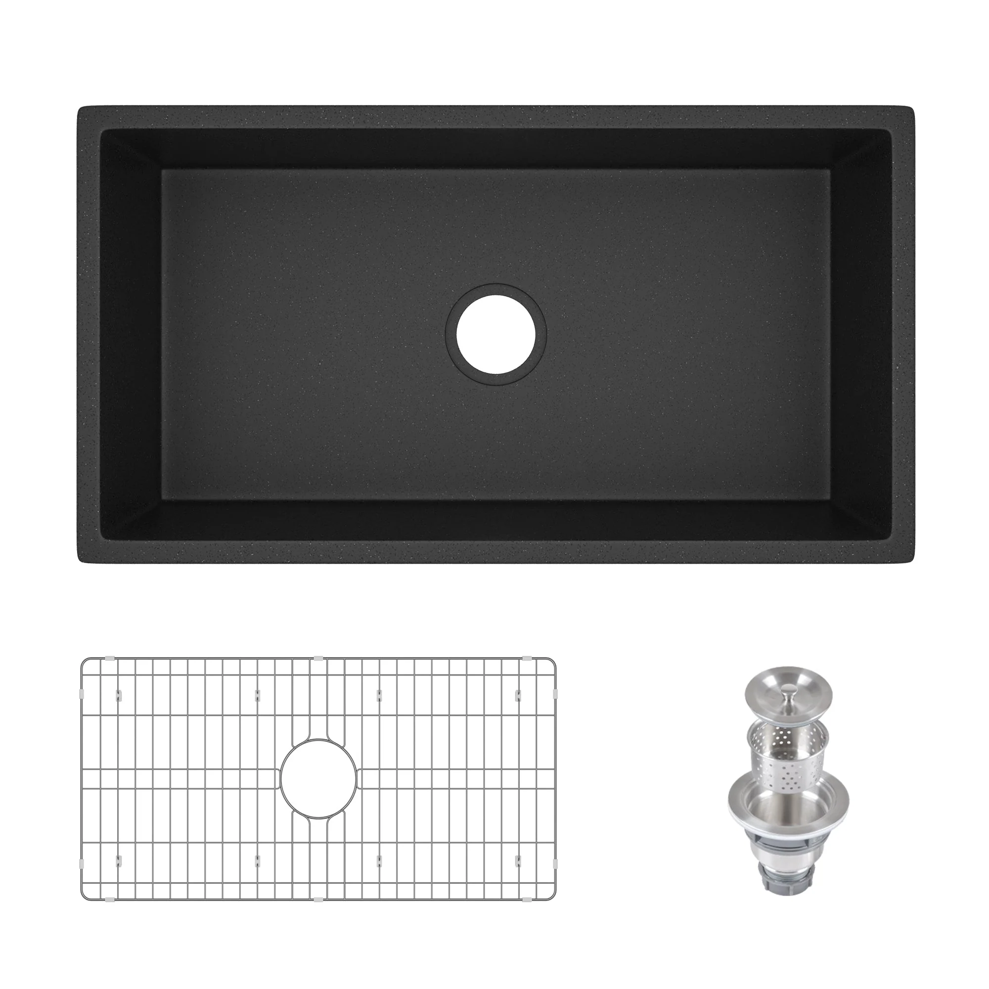 33" L x 18" W Rectangular Farmhouse Kitchen Sink, Natural Material With Multiple Colors - Image 2