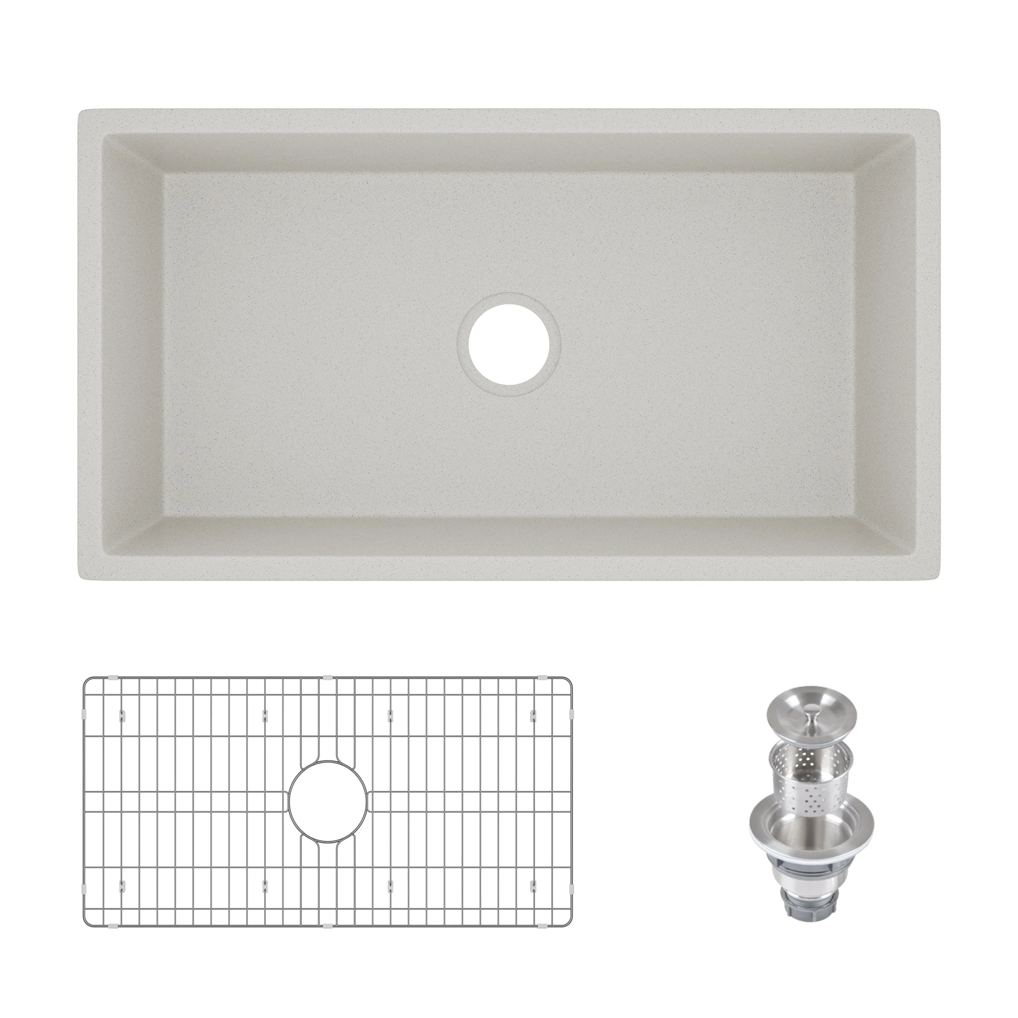 33" L x 18" W Rectangular Farmhouse Kitchen Sink, Natural Material With Multiple Colors - Image 20