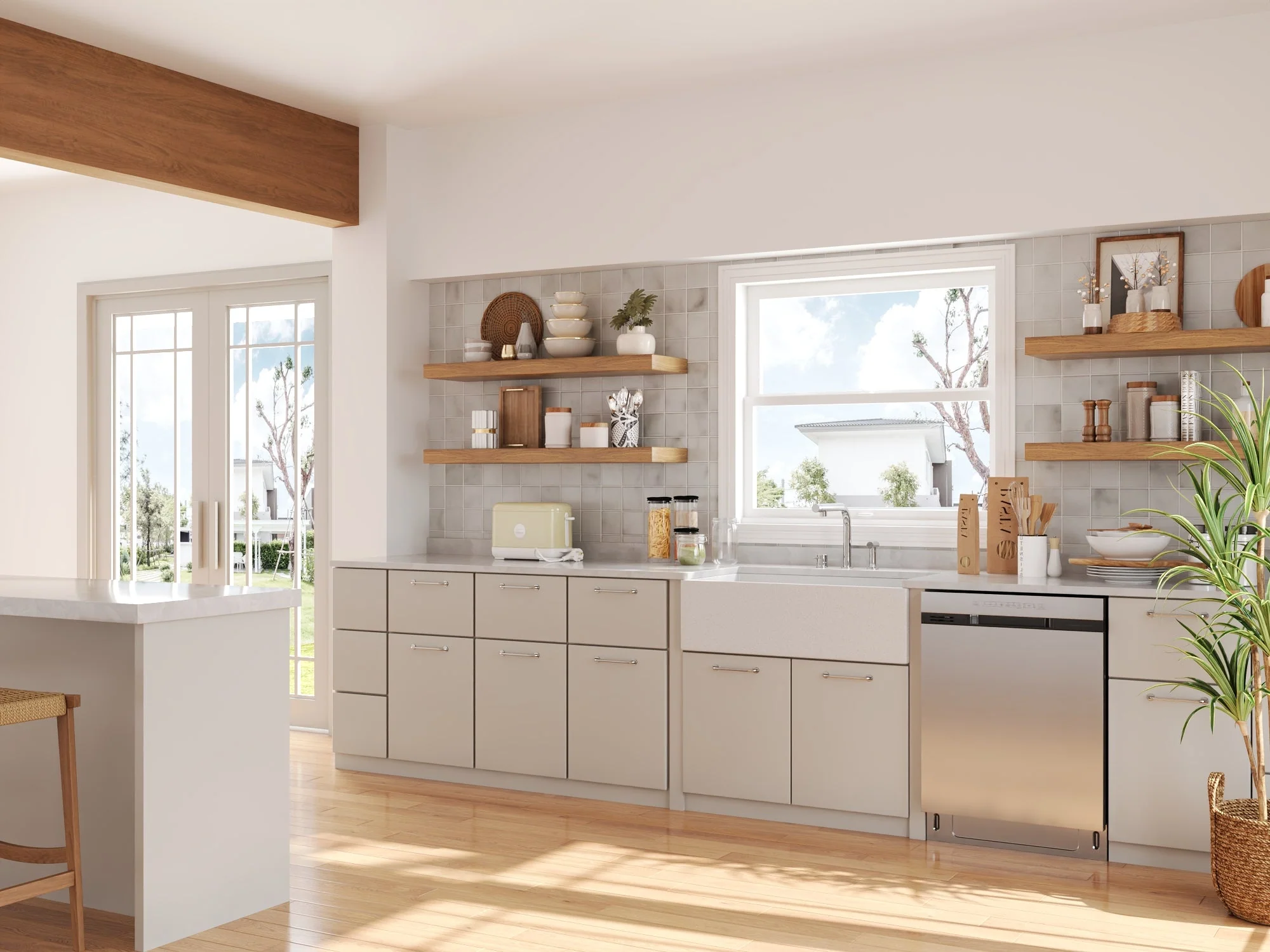 33" L x 18" W Rectangular Farmhouse Kitchen Sink, Natural Material With Multiple Colors - Image 21