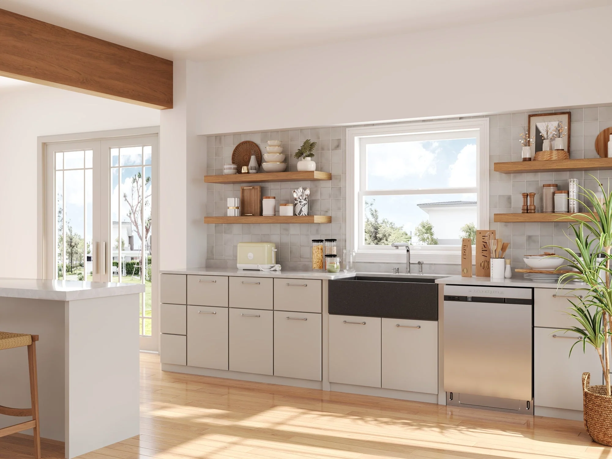 33" L x 18" W Rectangular Farmhouse Kitchen Sink, Natural Material With Multiple Colors - Image 9