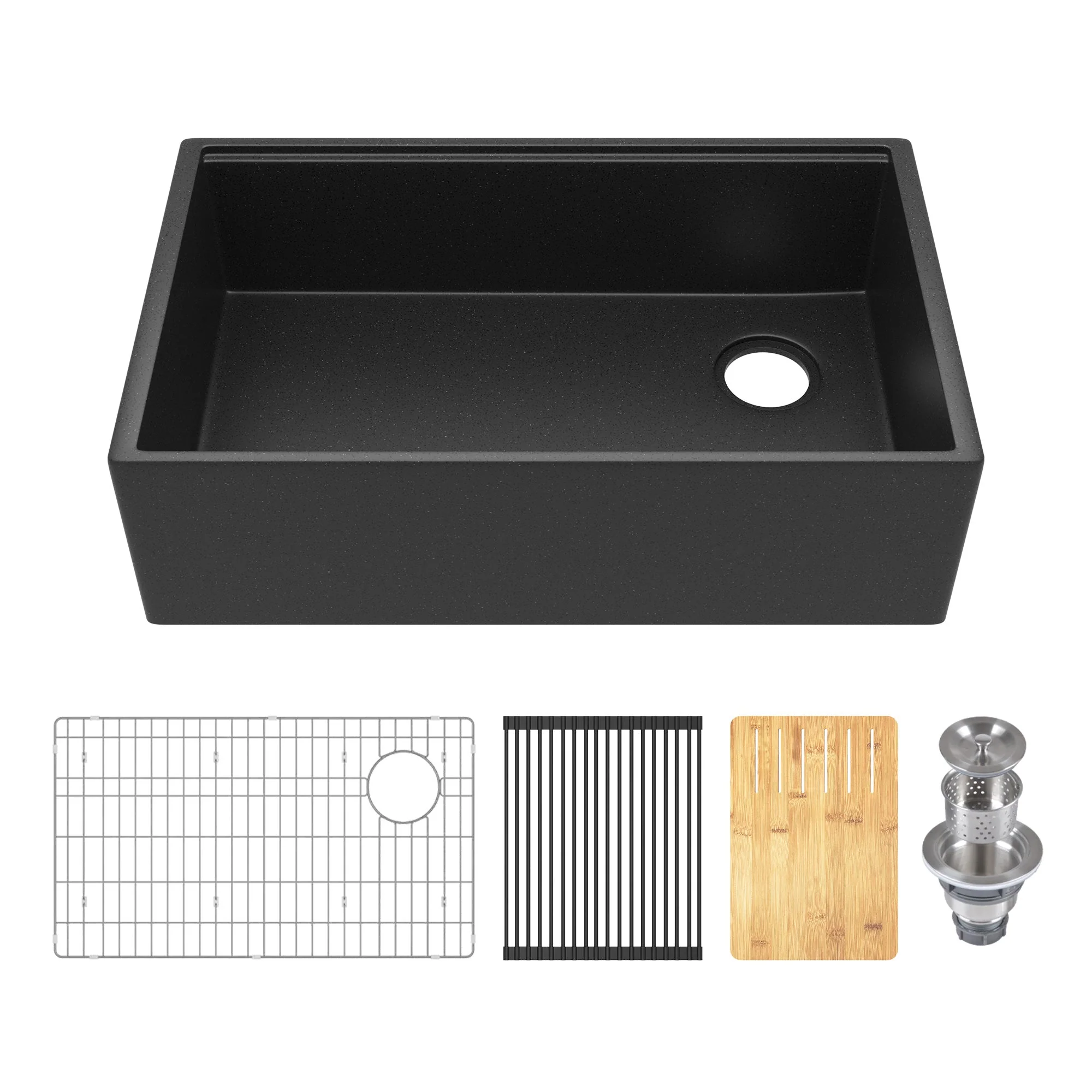 30" L x 18" W Rectangular Workstation Undermount Kitchen Sink, Natural Material With Multiple Colors - Image 12