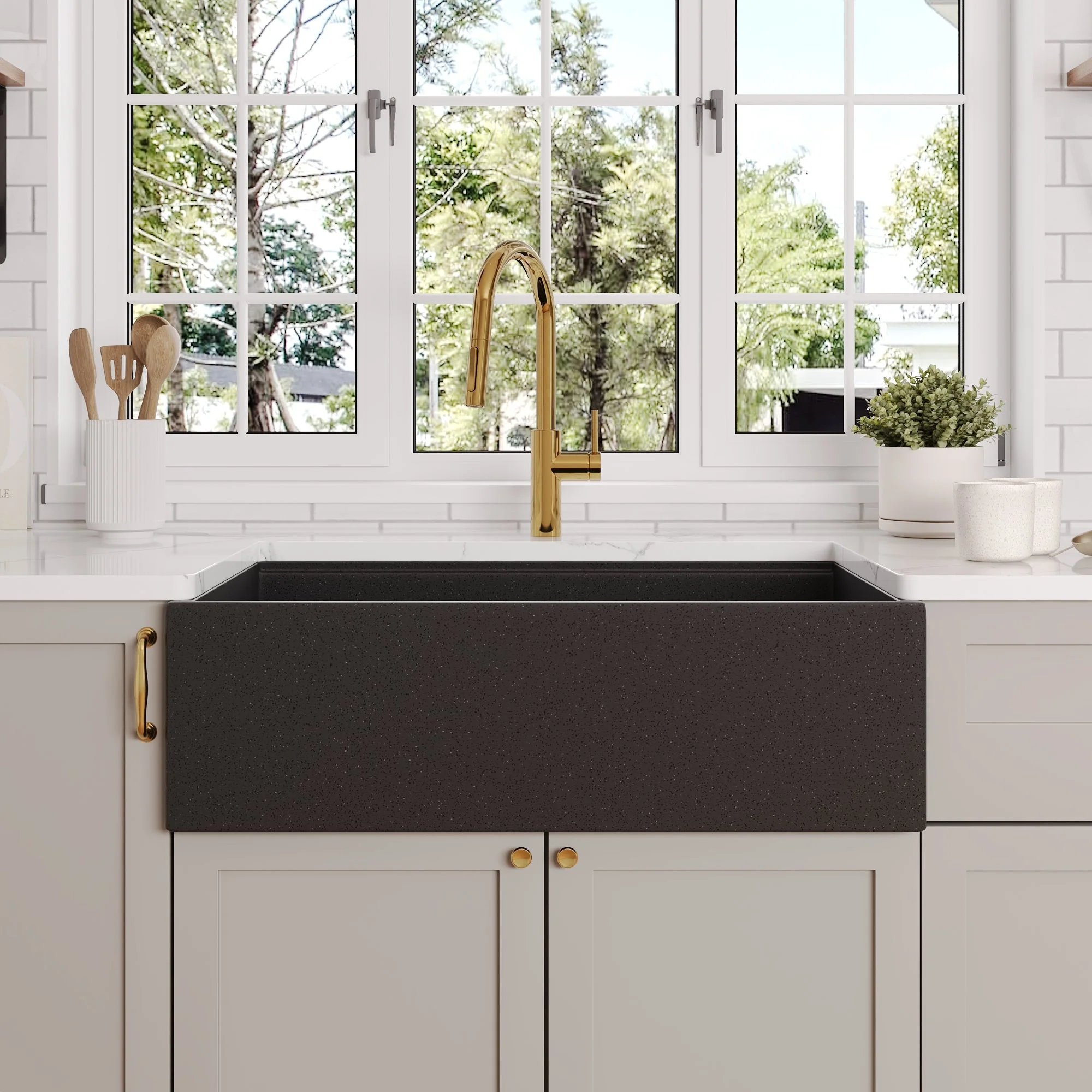 30" L x 18" W Rectangular Workstation Undermount Kitchen Sink, Natural Material With Multiple Colors - Image 18