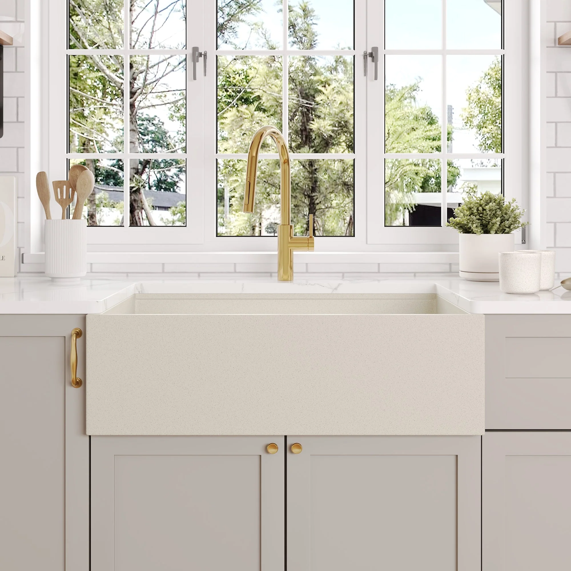 30" L x 18" W Rectangular Workstation Undermount Kitchen Sink, Natural Material With Multiple Colors - Image 28