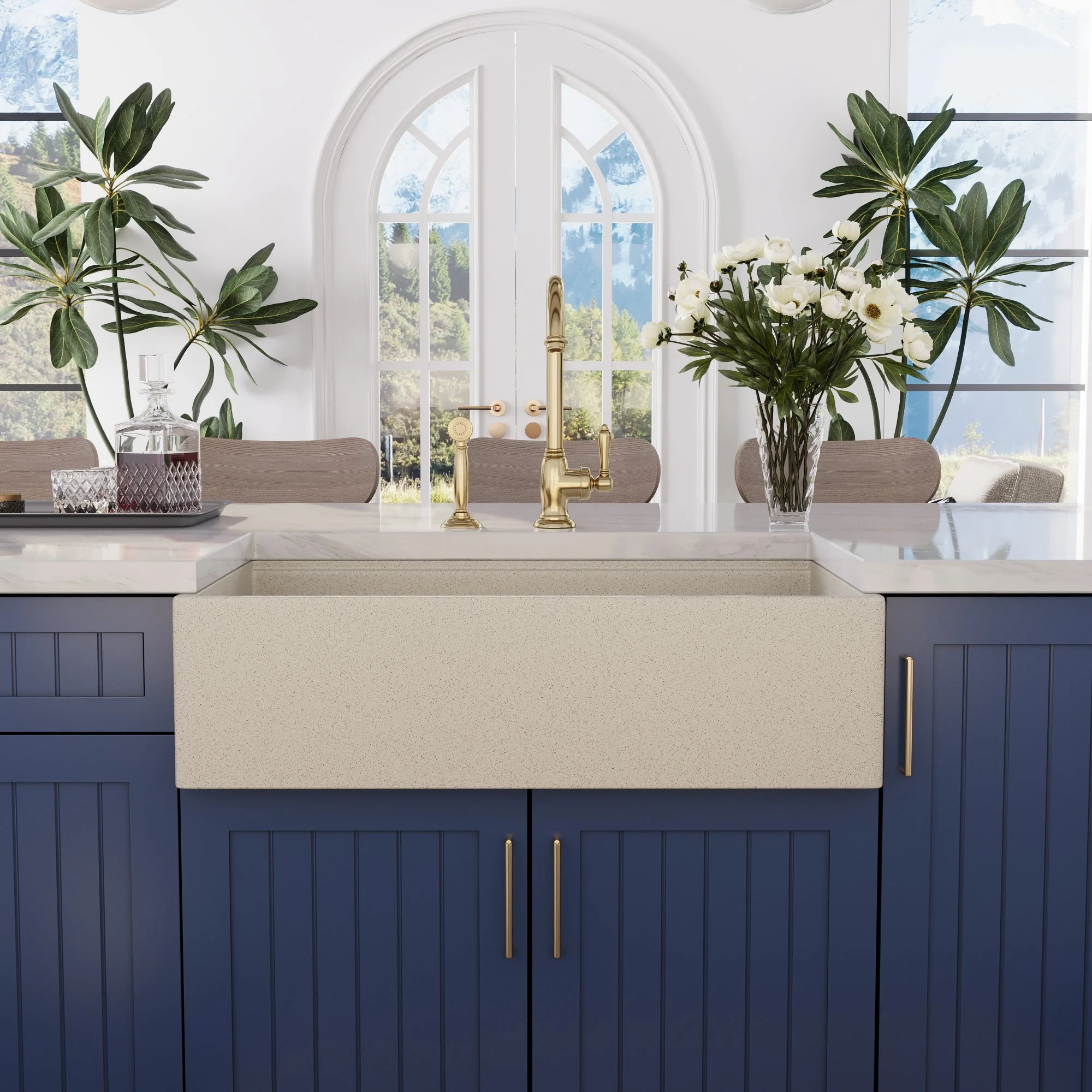 33" L x 18" W Rectangular Workstation Undermount Kitchen Sink, Natural Material With Multiple Colors - Image 31