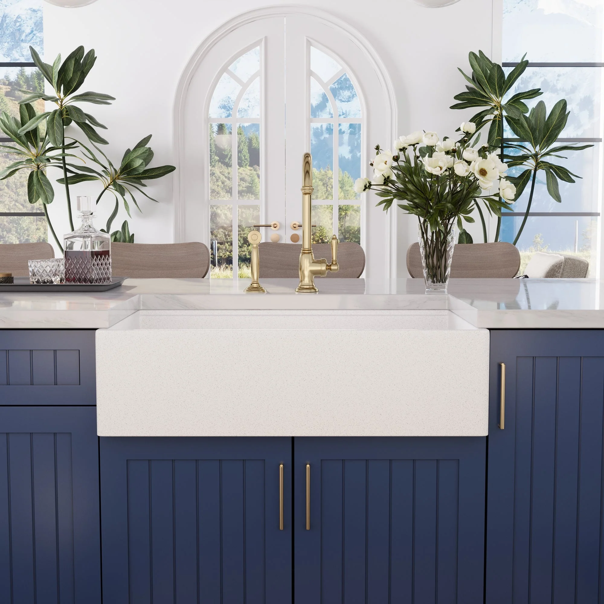 33" L x 18" W Rectangular Workstation Undermount Kitchen Sink, Natural Material With Multiple Colors - Image 9