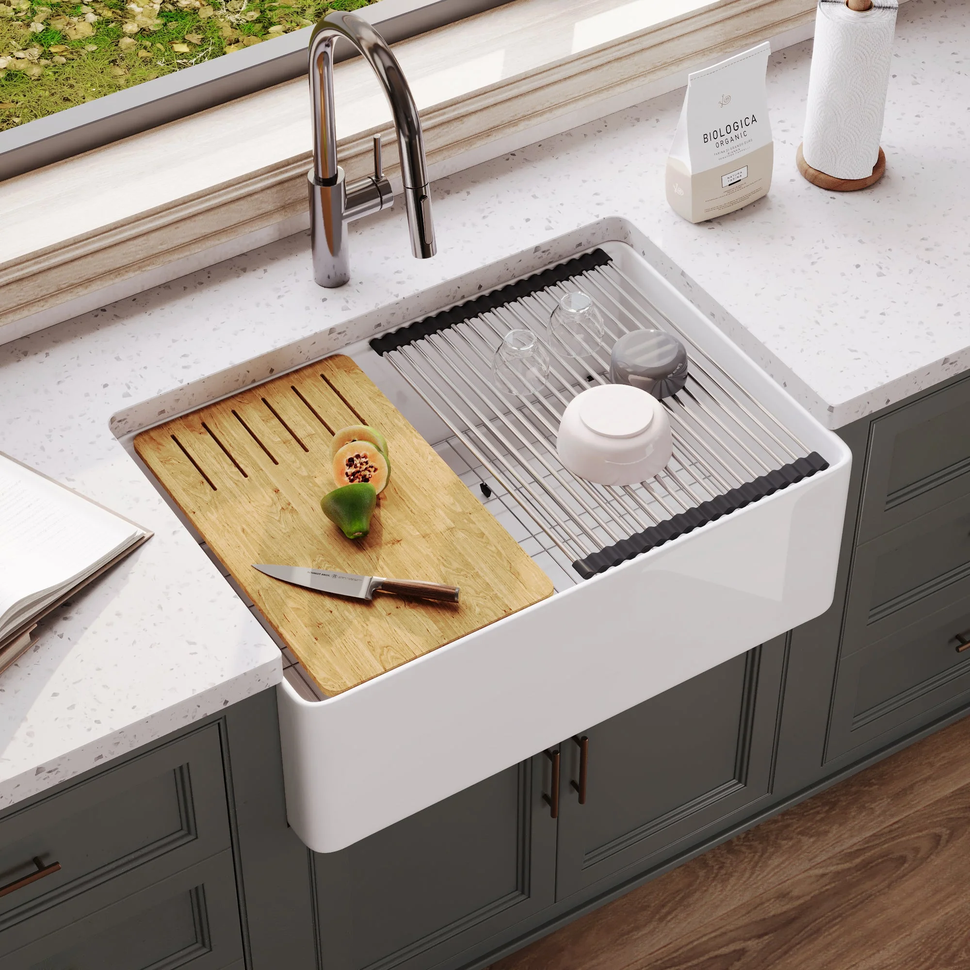 DeerValley DV-1K0257 Workstation Kitchen Sinks Single Bowl Quiet Design - Image 6