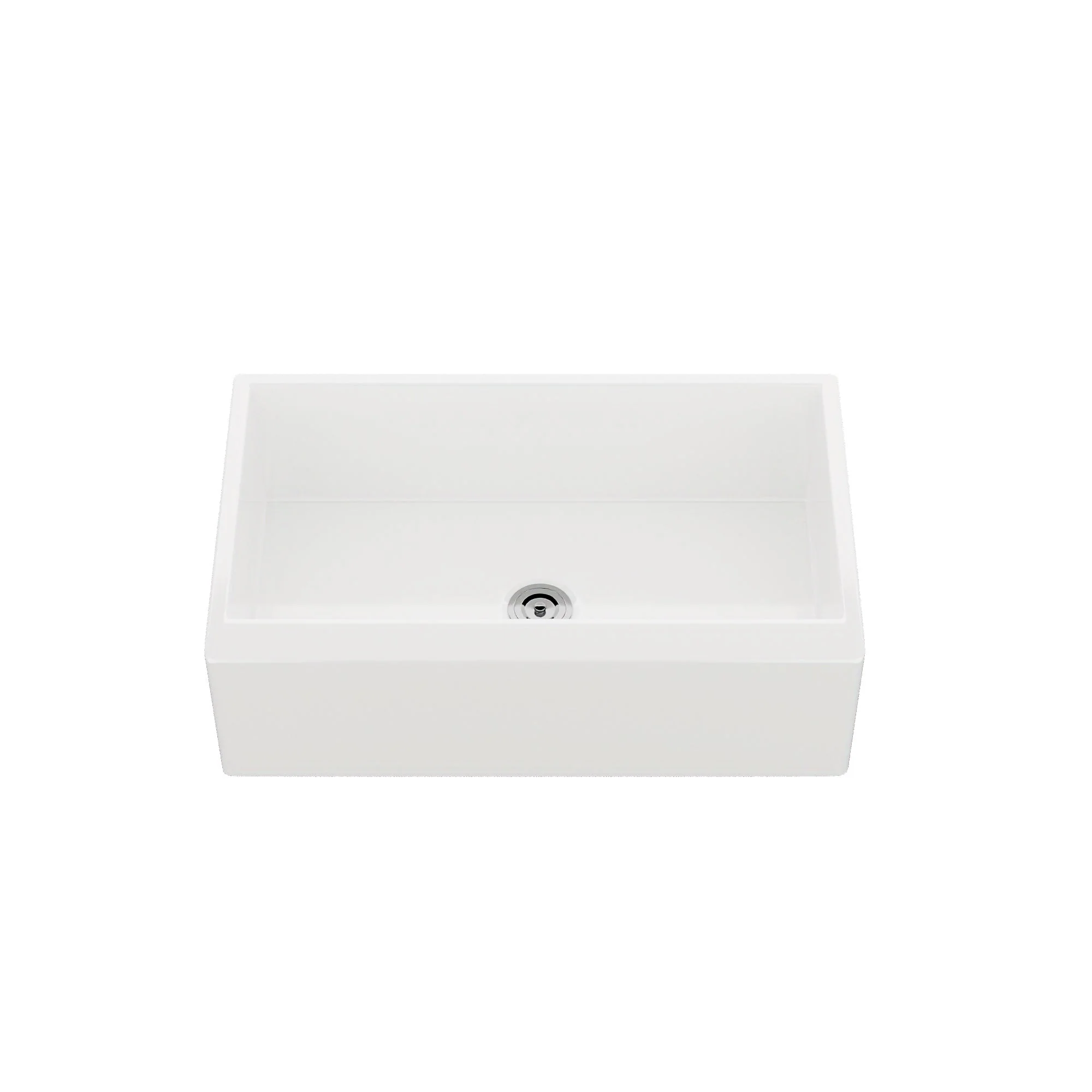DeerValley 33" L x 20" W White Farmhouse Kitchen Sink, Fireclay Apron Front Farm Sink with Sink Grid & Basket Strainer - Image 8