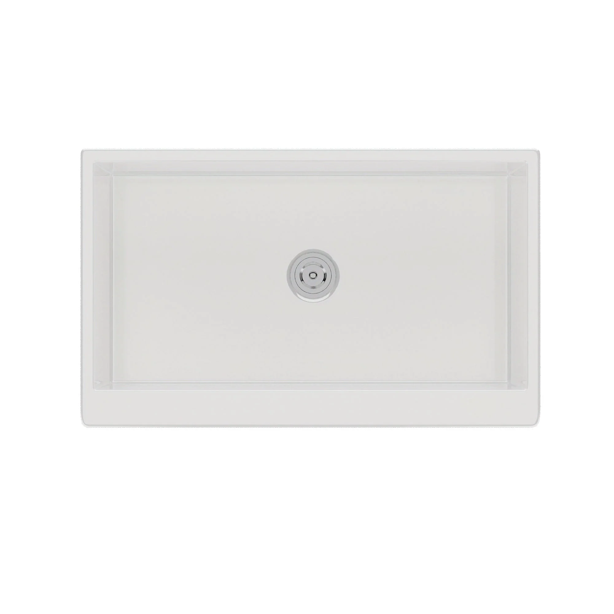 DeerValley 33" L x 20" W White Farmhouse Kitchen Sink, Fireclay Apron Front Farm Sink with Sink Grid & Basket Strainer - Image 9
