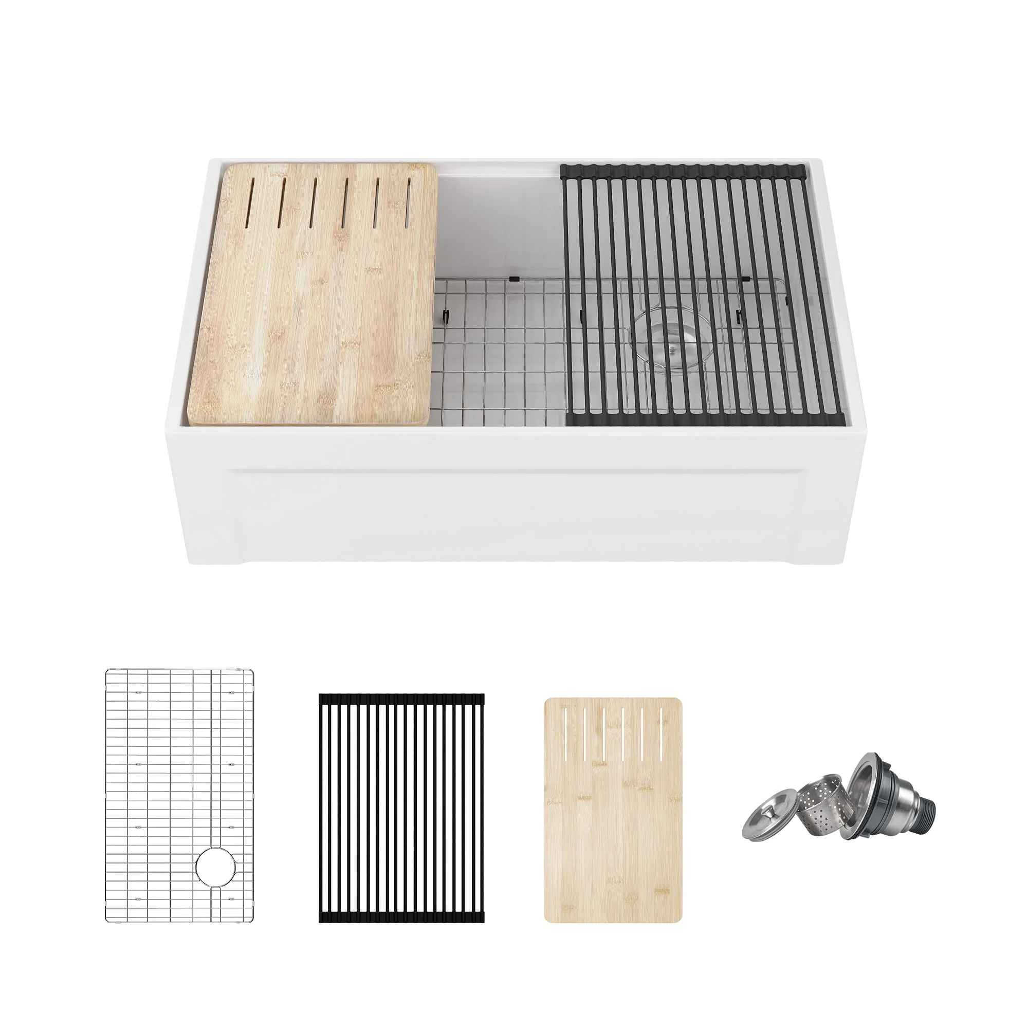 DeerValley DV-1K0265 Workstation Kitchen Sink – Reversible Apron, Spacious Single Bowl - Image 19