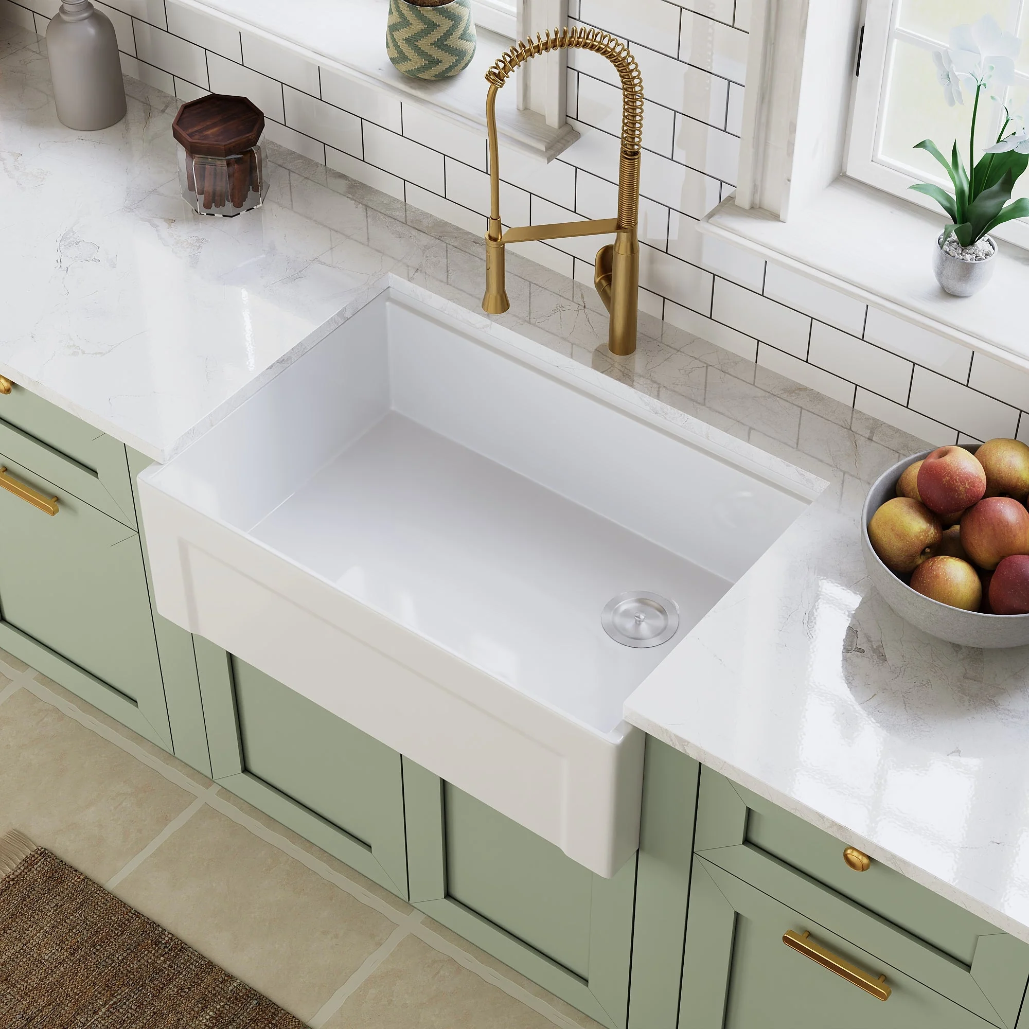 DeerValley DV-1K0265 Workstation Kitchen Sink – Reversible Apron, Spacious Single Bowl - Image 5