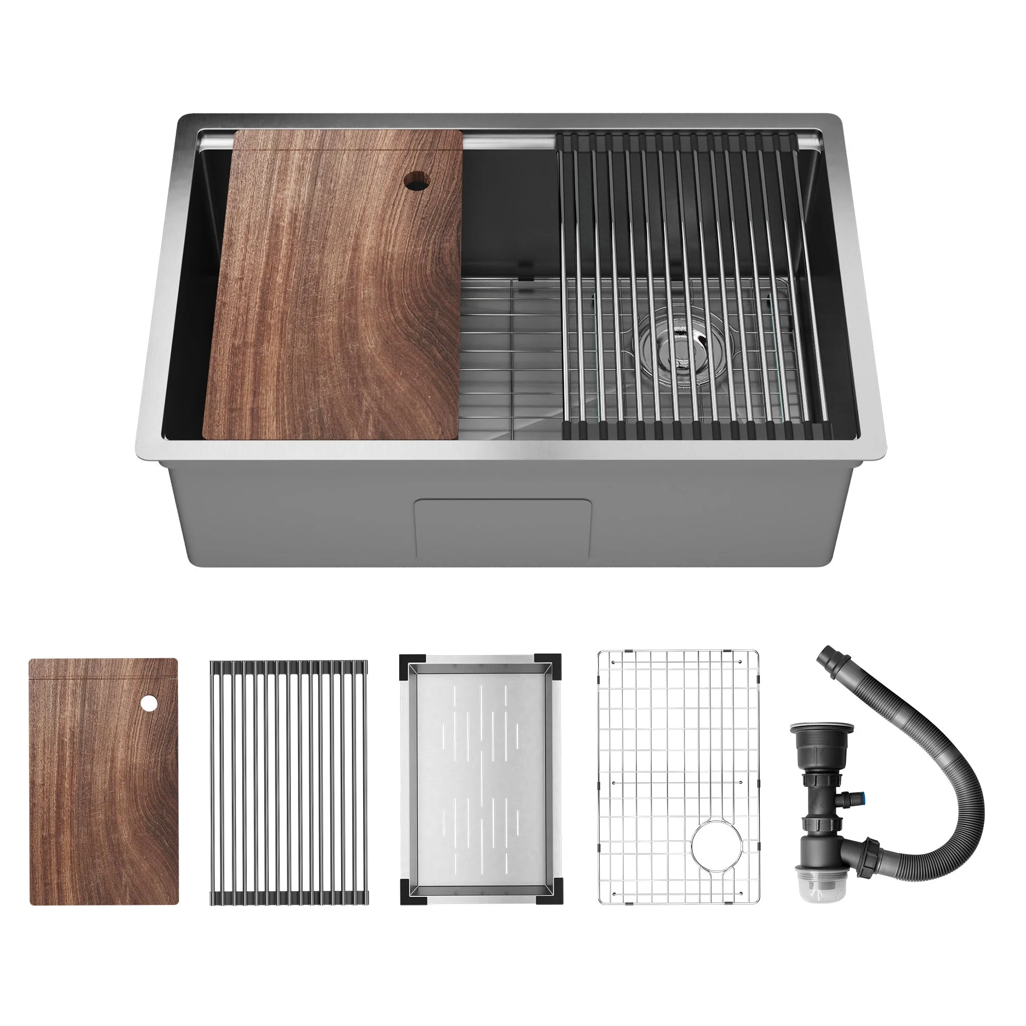 DeerValley DV-1K0329 Stainless Steel Kitchen Sinks Slide-Ledge Prep 18G Silent Undermount - Image 15