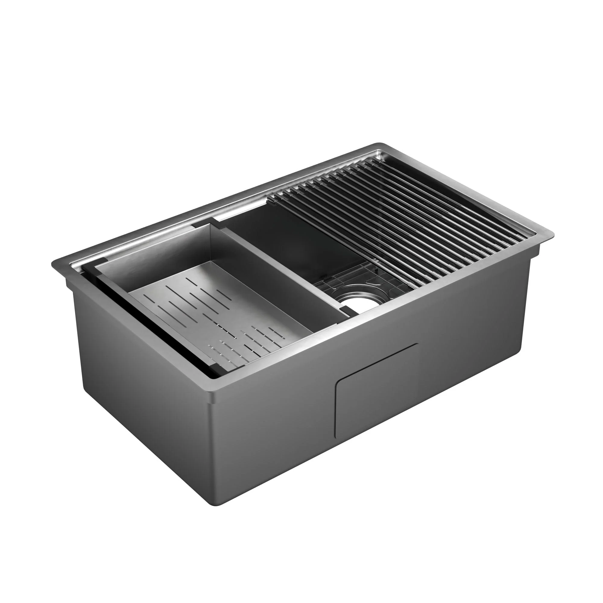 DeerValley DV-1K0329 Stainless Steel Kitchen Sinks Slide-Ledge Prep 18G Silent Undermount - Image 16
