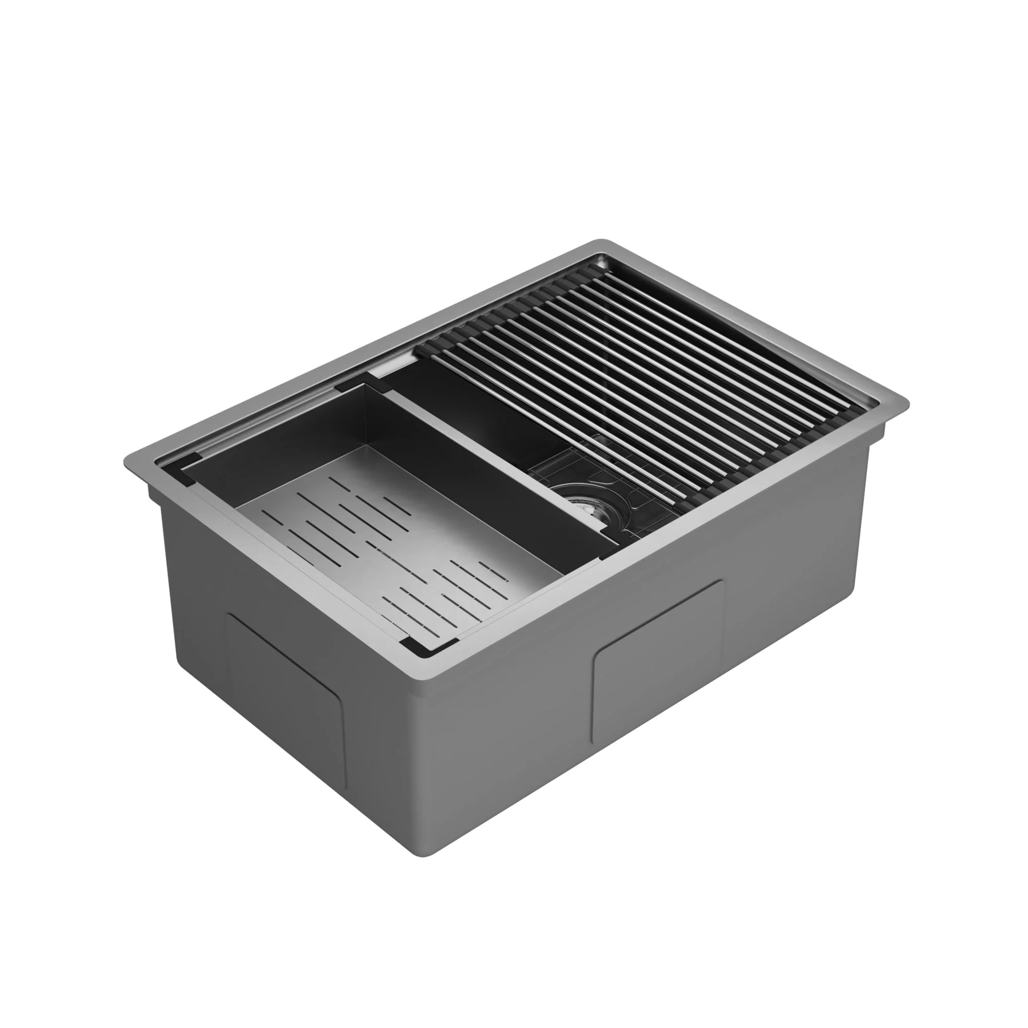 DeerValley DV-1K0329 Stainless Steel Kitchen Sinks Slide-Ledge Prep 18G Silent Undermount - Image 4