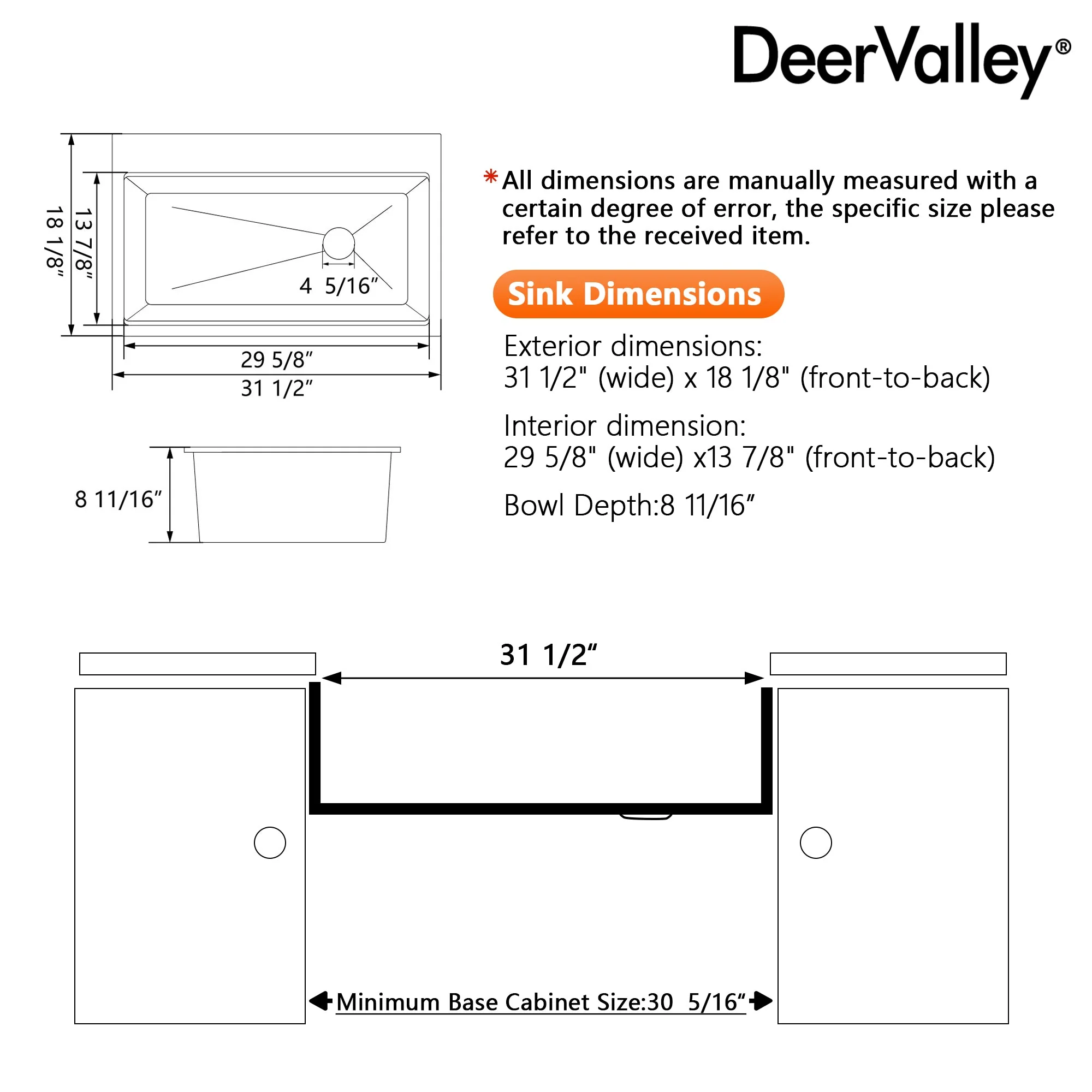 DeerValley DV-1K0348/DV-1K0349 Stainless Steel Kitchen Sinks Smart Control 4-Mode Spray - Image 13