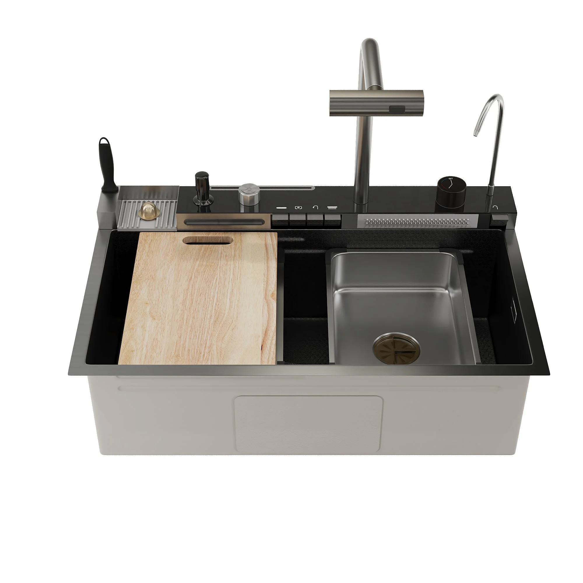 DeerValley DV-1K0348/DV-1K0349 Stainless Steel Kitchen Sinks Smart Control 4-Mode Spray - Image 2