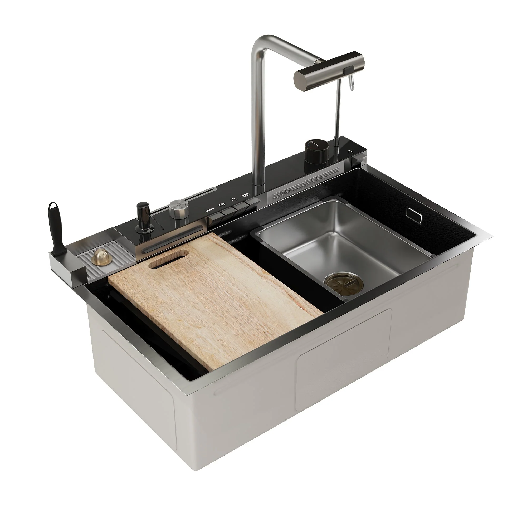 DeerValley DV-1K0348/DV-1K0349 Stainless Steel Kitchen Sinks Smart Control 4-Mode Spray - Image 5