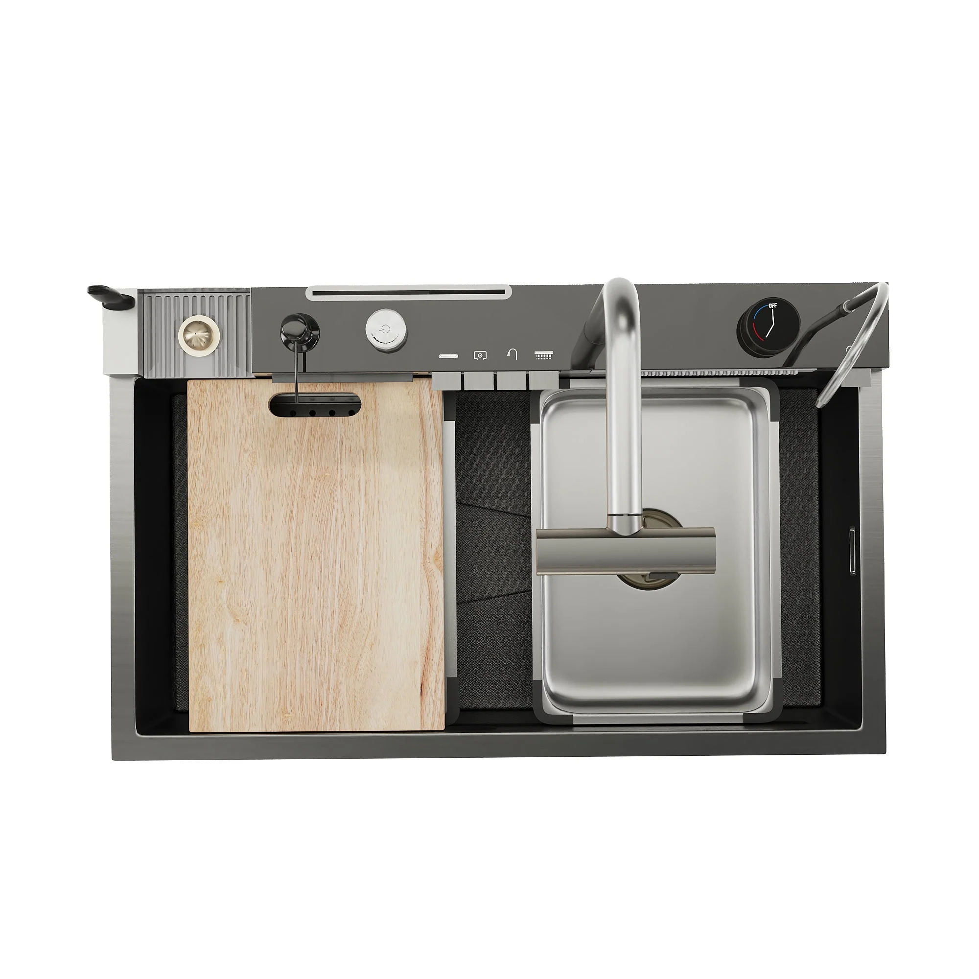 DeerValley DV-1K0348/DV-1K0349 Stainless Steel Kitchen Sinks Smart Control 4-Mode Spray - Image 6