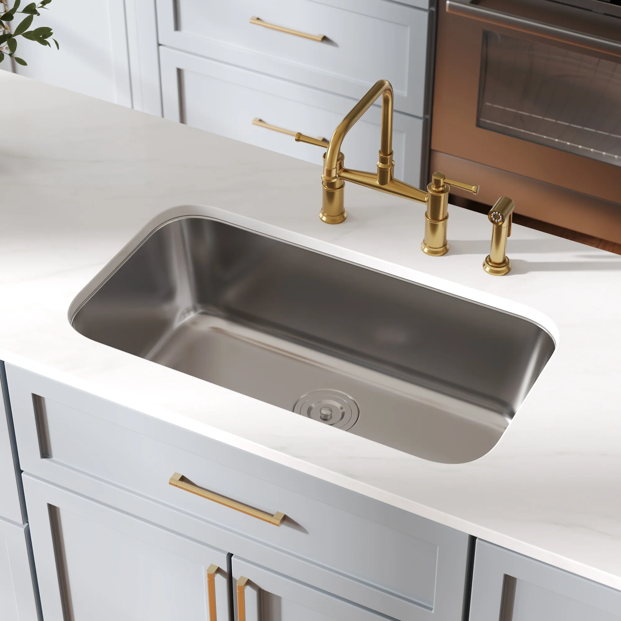 DeerValley 32-Inch Undermount Double Bowl Kitchen Sink, 50/50 18 Gauge Stainless Steel Kitchen Sink, Spacious Double Basin Design Sinks with Basket Strainer, Undermount Sinks for Modern Kitchens - Image 2