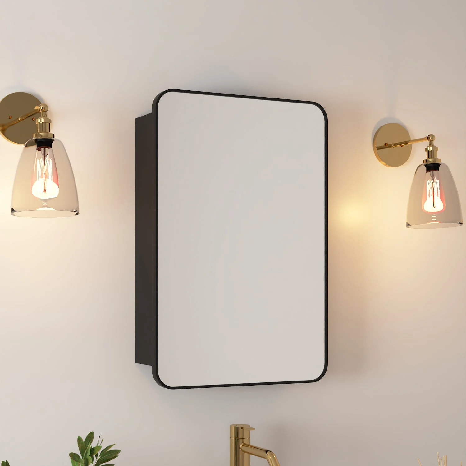 Rectangular Bathroom Medicine Cabinet, Adjustable Shelves With Mirror - Image 3