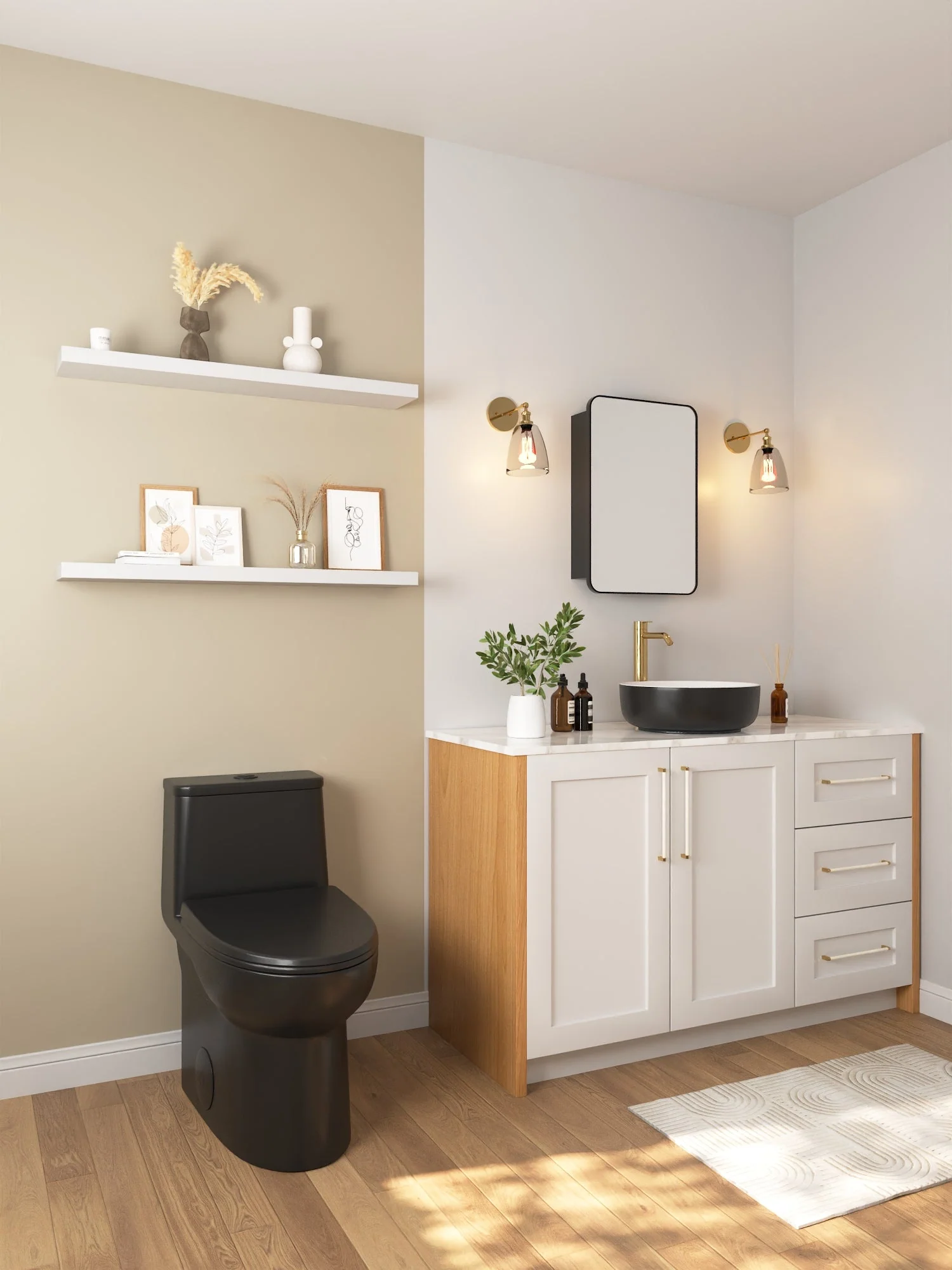Rectangular Bathroom Medicine Cabinet, Adjustable Shelves With Mirror - Image 9
