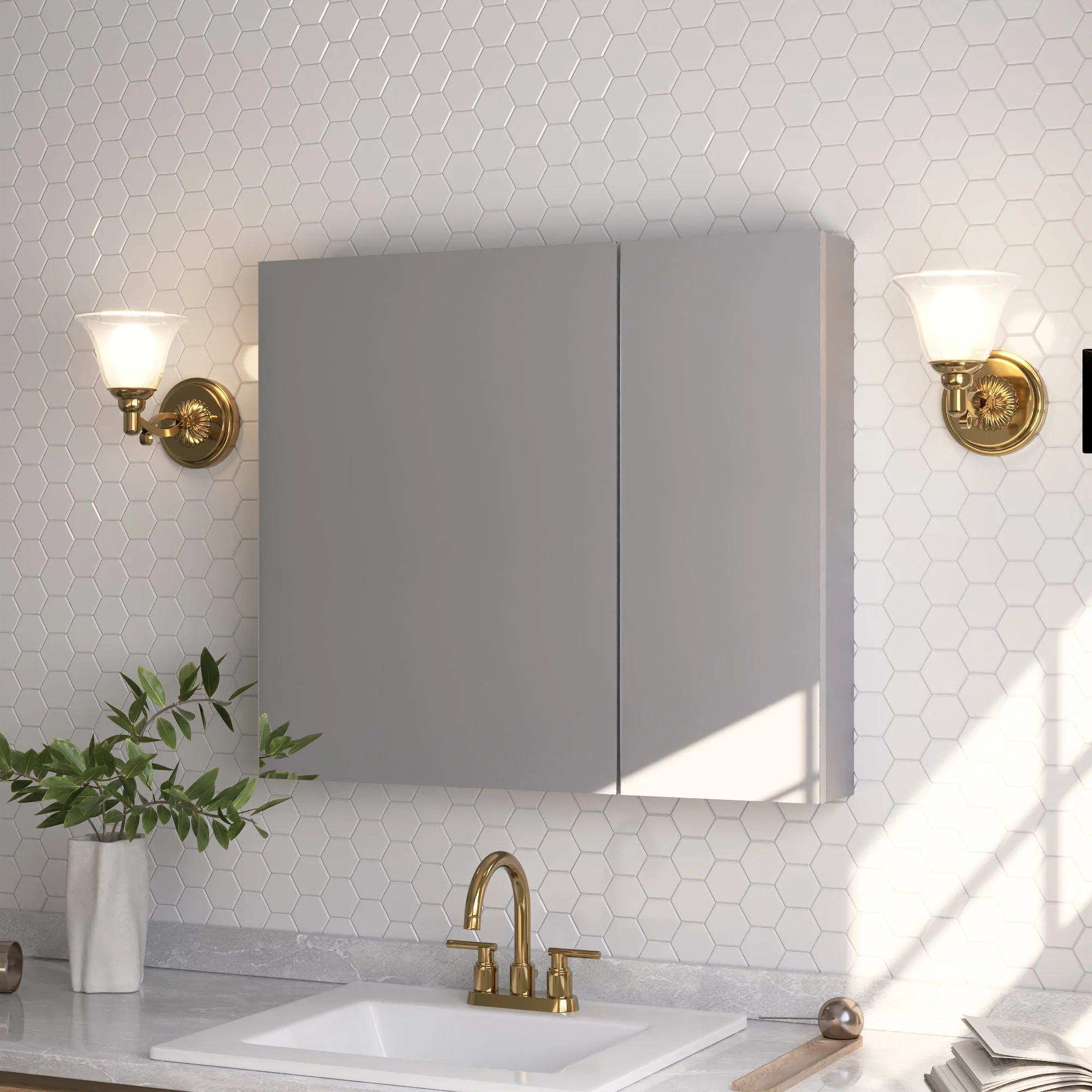 DeerValley DV-1MC0148 Medicine Cabinets Aluminum Recessed Soft-Close Mirror - Image 11