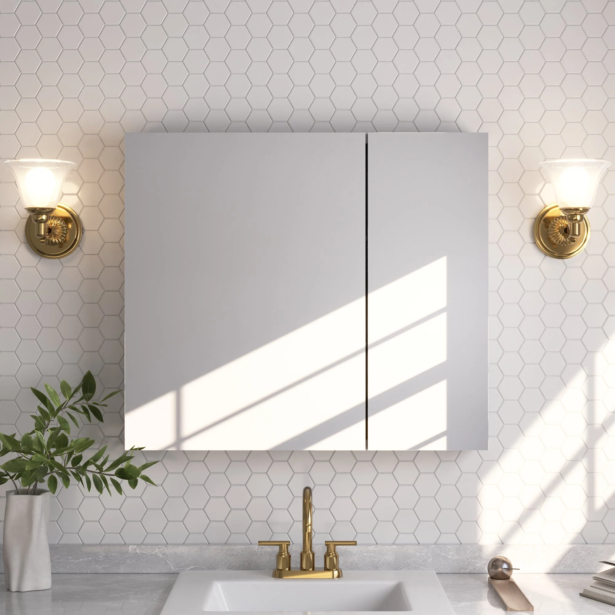 DeerValley DV-1MC0148 Medicine Cabinets Aluminum Recessed Soft-Close Mirror - Image 12