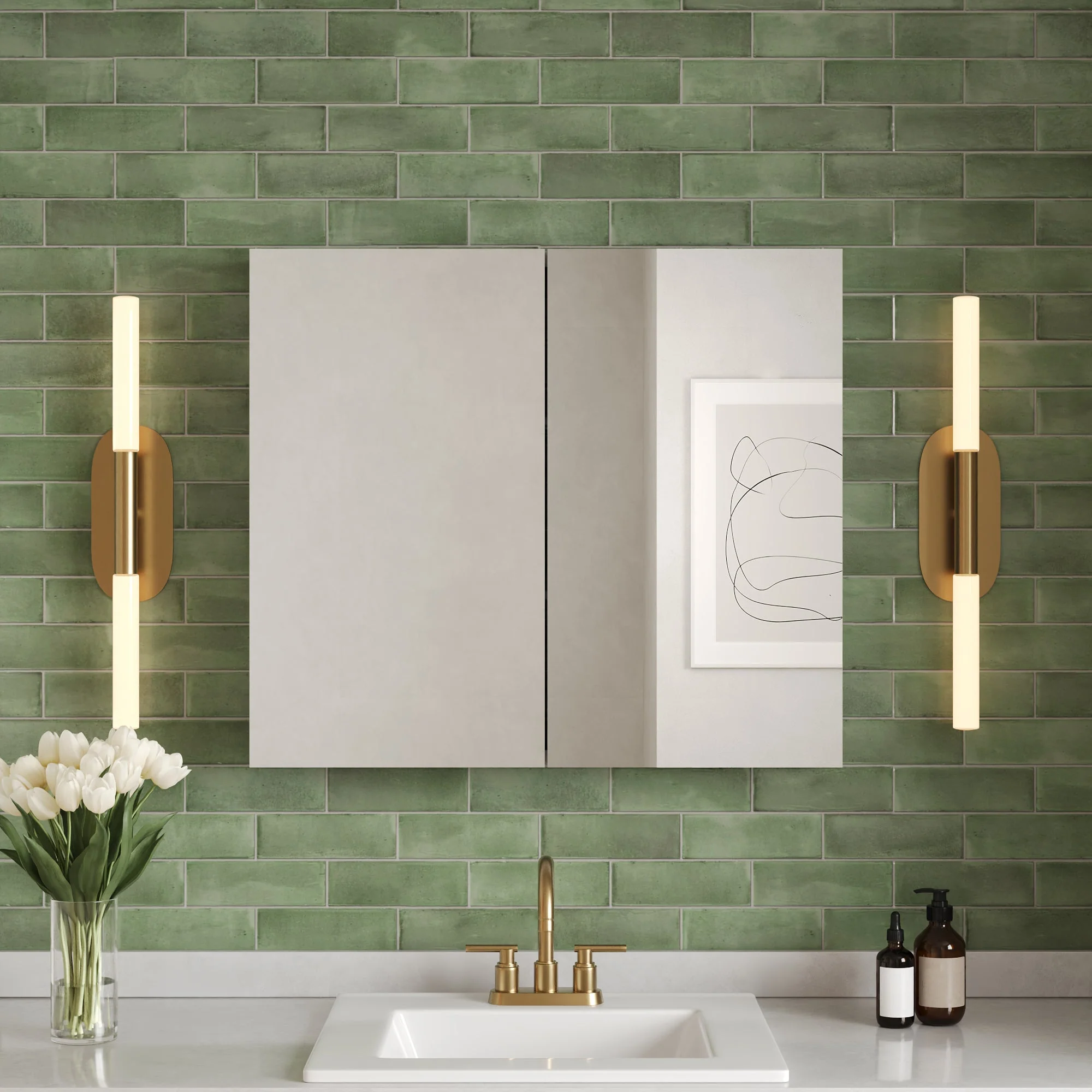 DeerValley DV-1MC0148 Medicine Cabinets Aluminum Recessed Soft-Close Mirror - Image 21