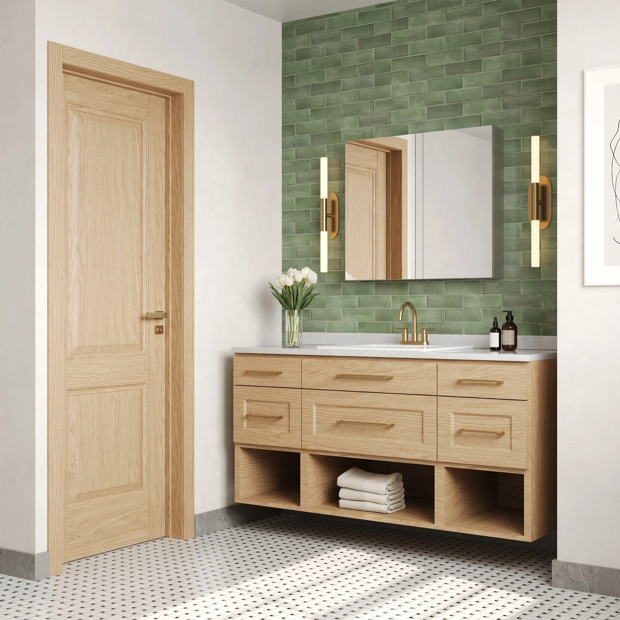 DeerValley DV-1MC0148 Medicine Cabinets Aluminum Recessed Soft-Close Mirror - Image 24