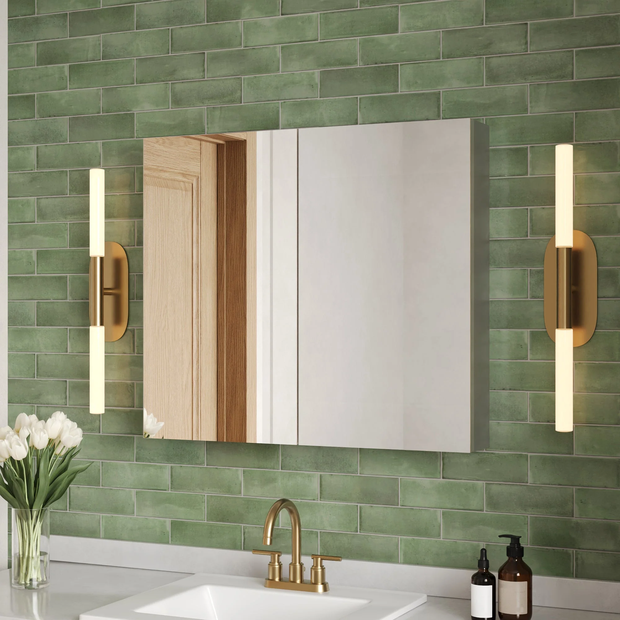 DeerValley DV-1MC0148 Medicine Cabinets Aluminum Recessed Soft-Close Mirror - Image 25