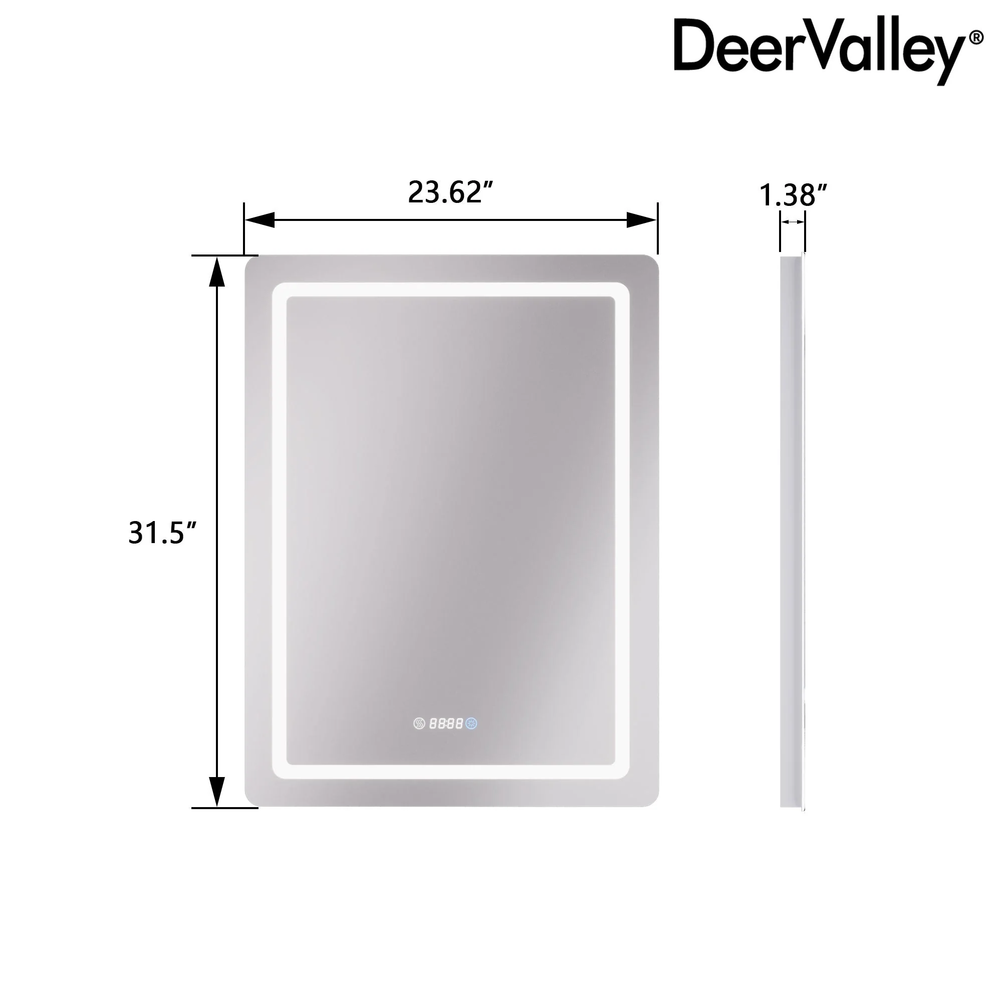 Led Bathroom Mirror with Lights,Smart Dimmable Vanity Mirrors for Wall, Anti-FogTime Mode Control Makeup Mirror - Image 10