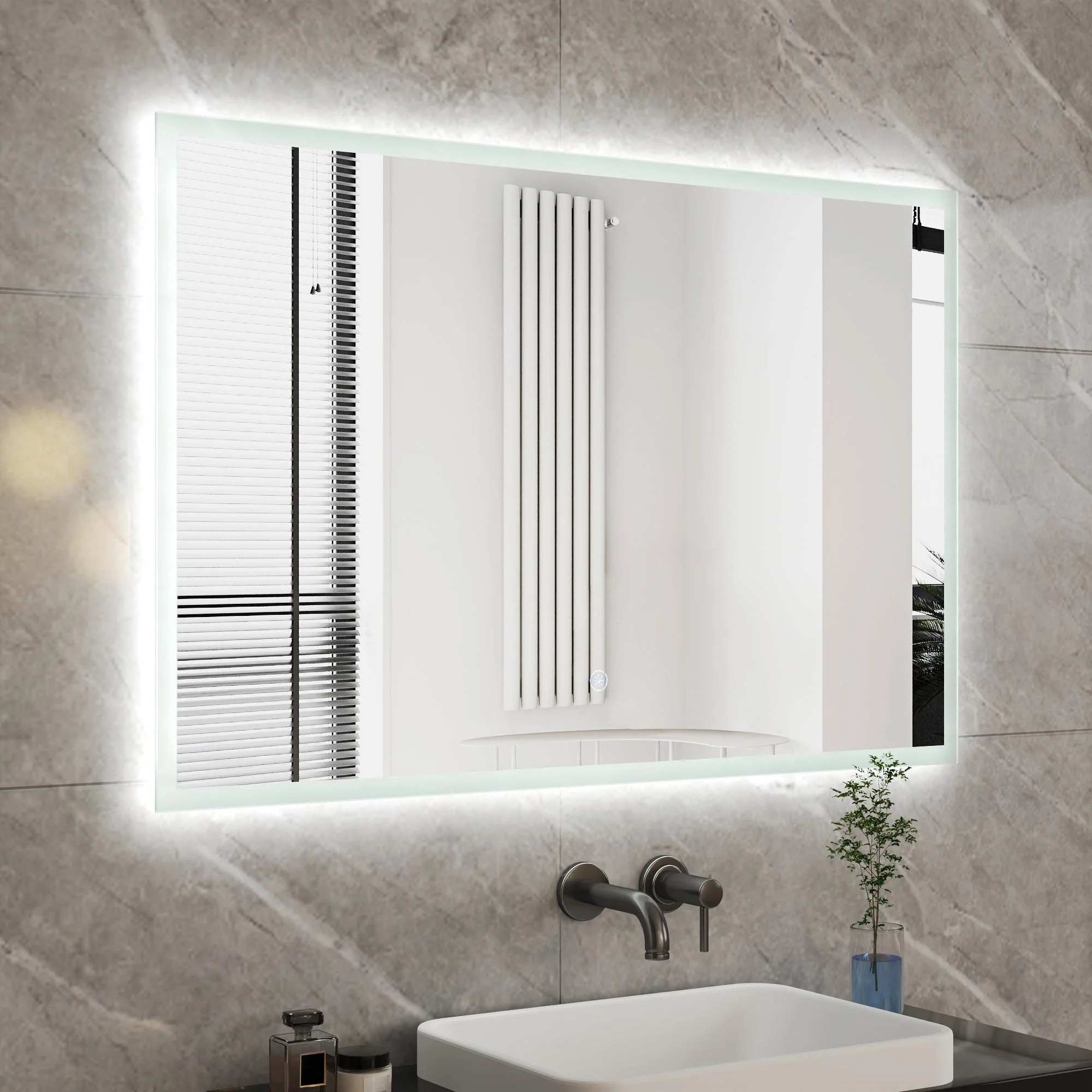 Led Bathroom Mirror with Lights, Smart Dimmable Vanity Mirrors for Wall, Anti-Fog Makeup Mirror - Image 8