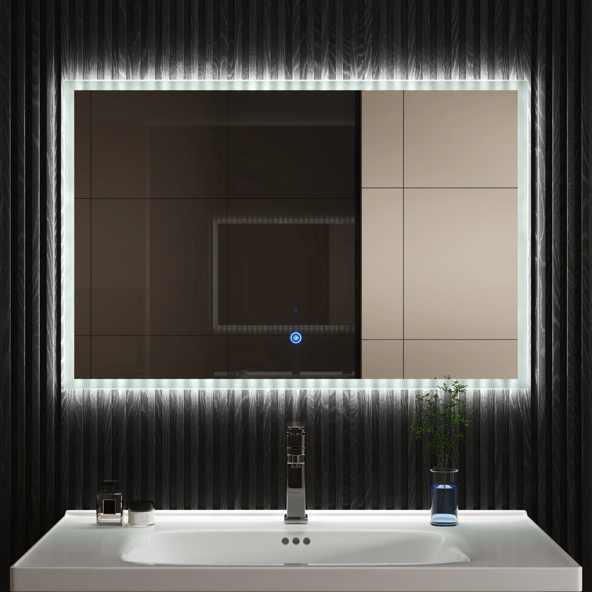 Led Bathroom Mirror with Lights, Smart Dimmable Vanity Mirrors for Wall, Anti-Fog Makeup Mirror - Image 9