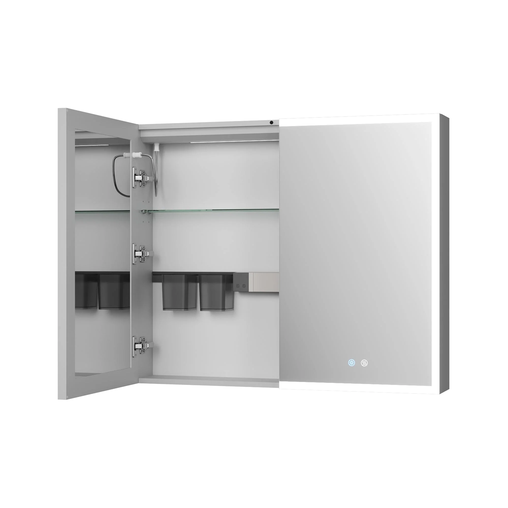 DeerValley Smart LED Mirror Cabinet with Tri-Color Lighting, Stepless Dimming, and Defogger - Image 9