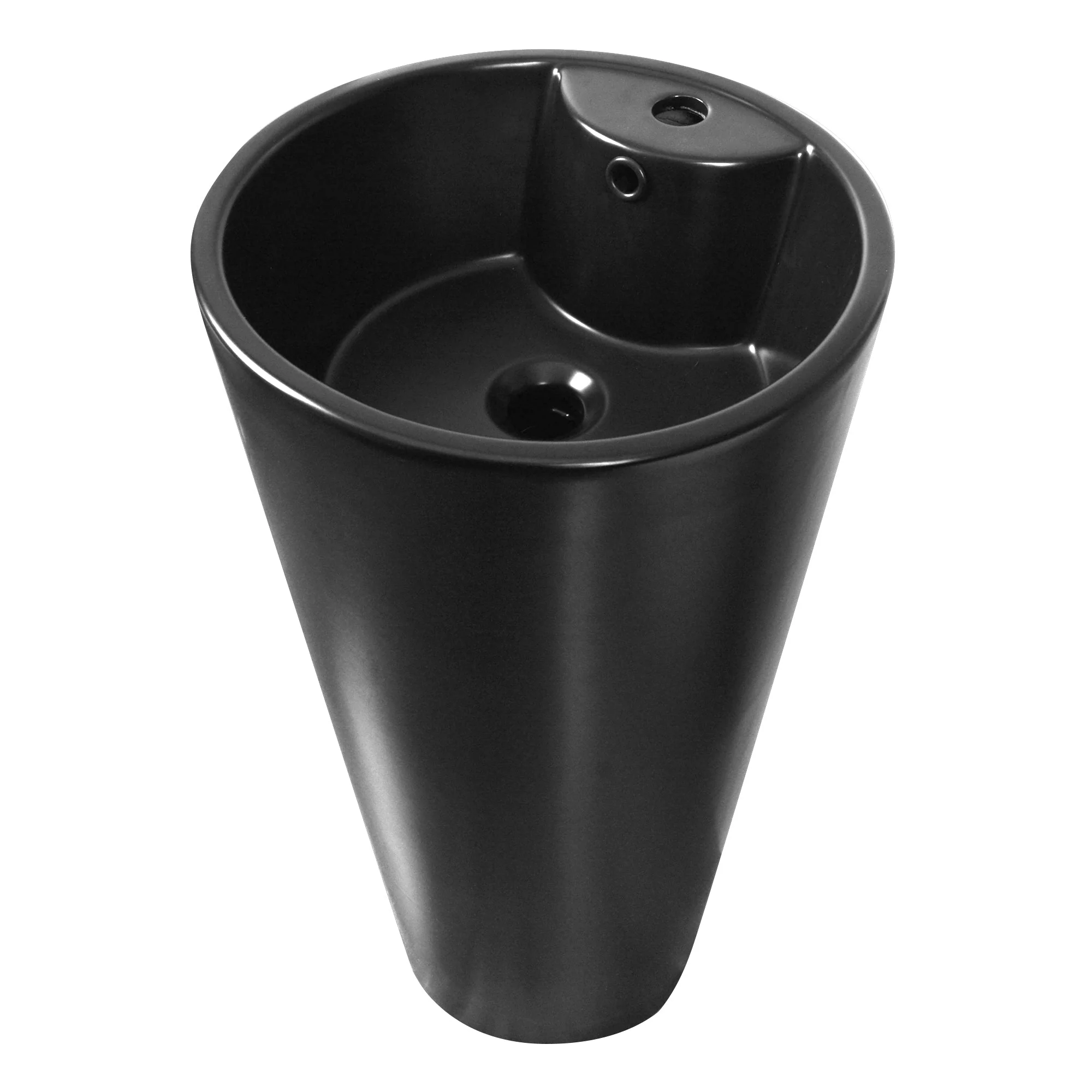 DeerValley DV-1P527 Pedestal Sinks, Minimalist Space-Saving Slim Design, Overflow & Single-Hole Faucet Ready - Image 18