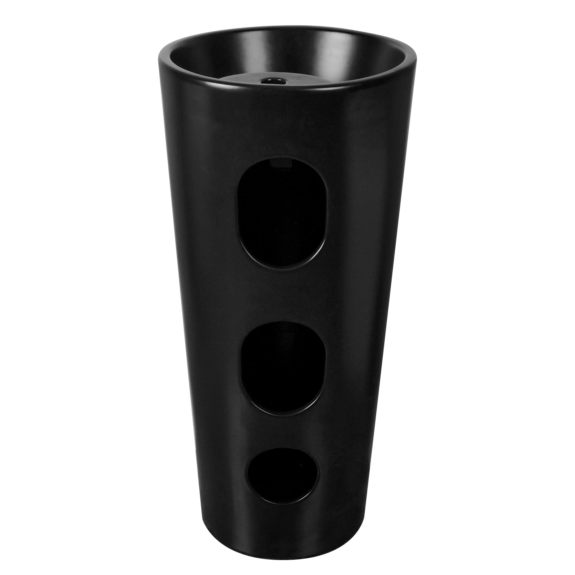 DeerValley DV-1P527 Pedestal Sinks, Minimalist Space-Saving Slim Design, Overflow & Single-Hole Faucet Ready - Image 19