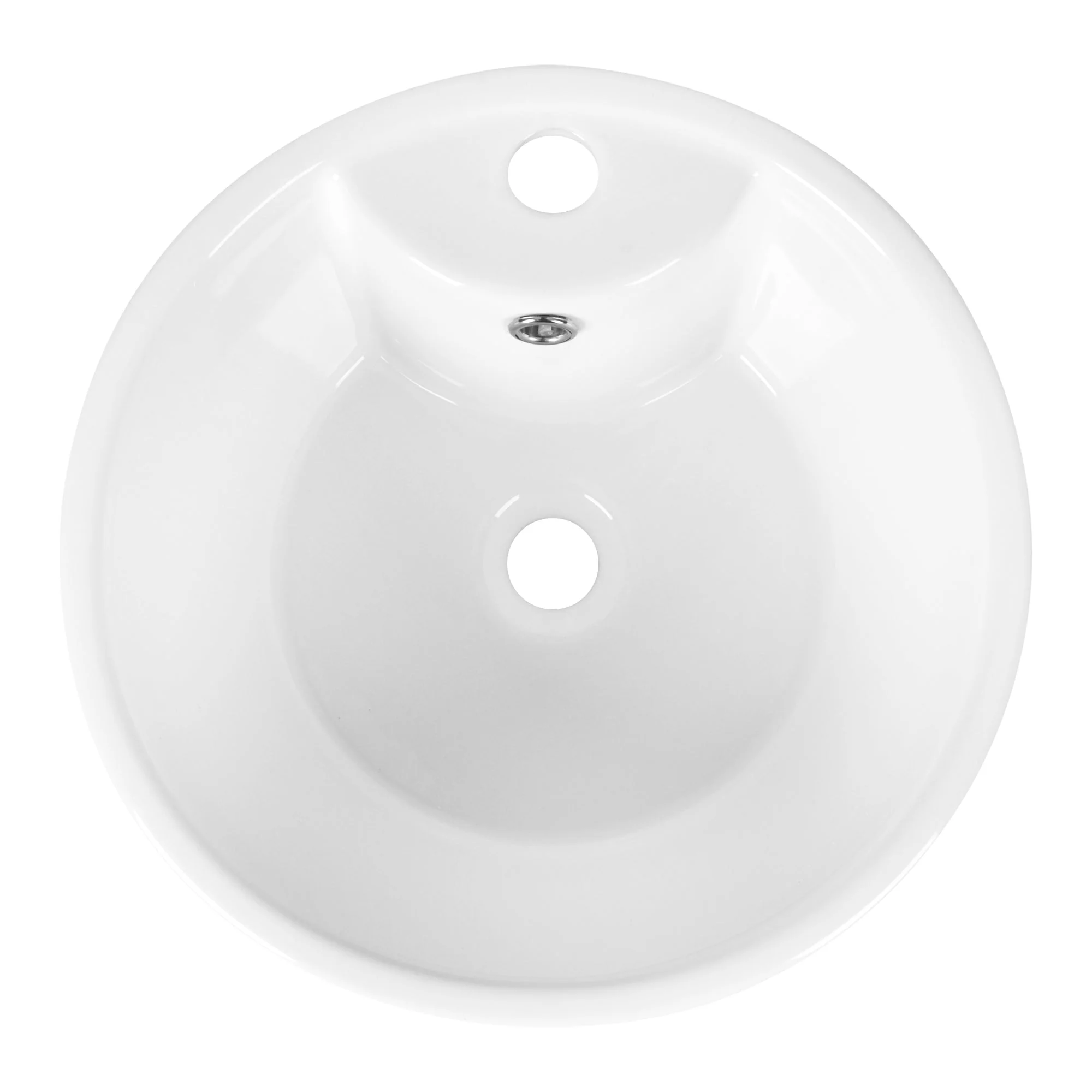 DeerValley DV-1P527 Pedestal Sinks, Minimalist Space-Saving Slim Design, Overflow & Single-Hole Faucet Ready - Image 4