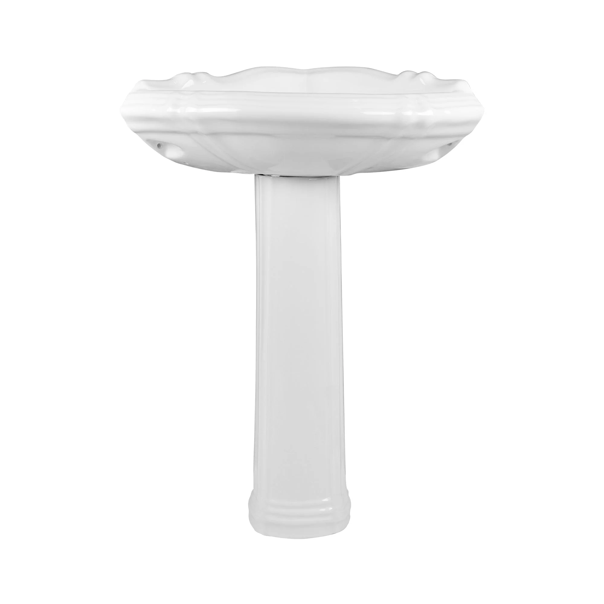 DeerValley DV-1P528 Pedestal Sinks Corner Space-Saving 3-Hole Overflow - Image 5